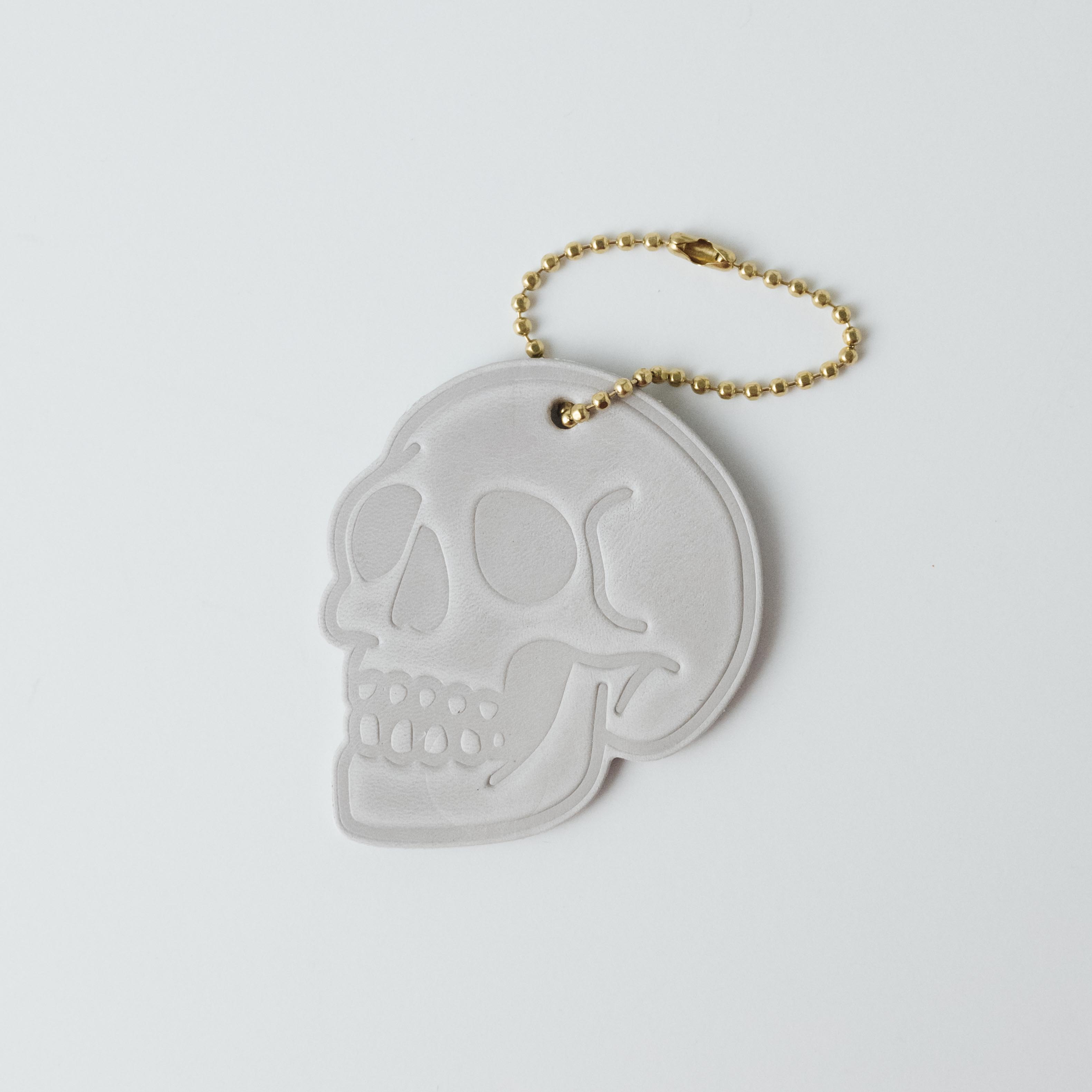 2-Ply Leather Skull Tag- personalized luggage tags - custom luggage tags - KMM & Co.