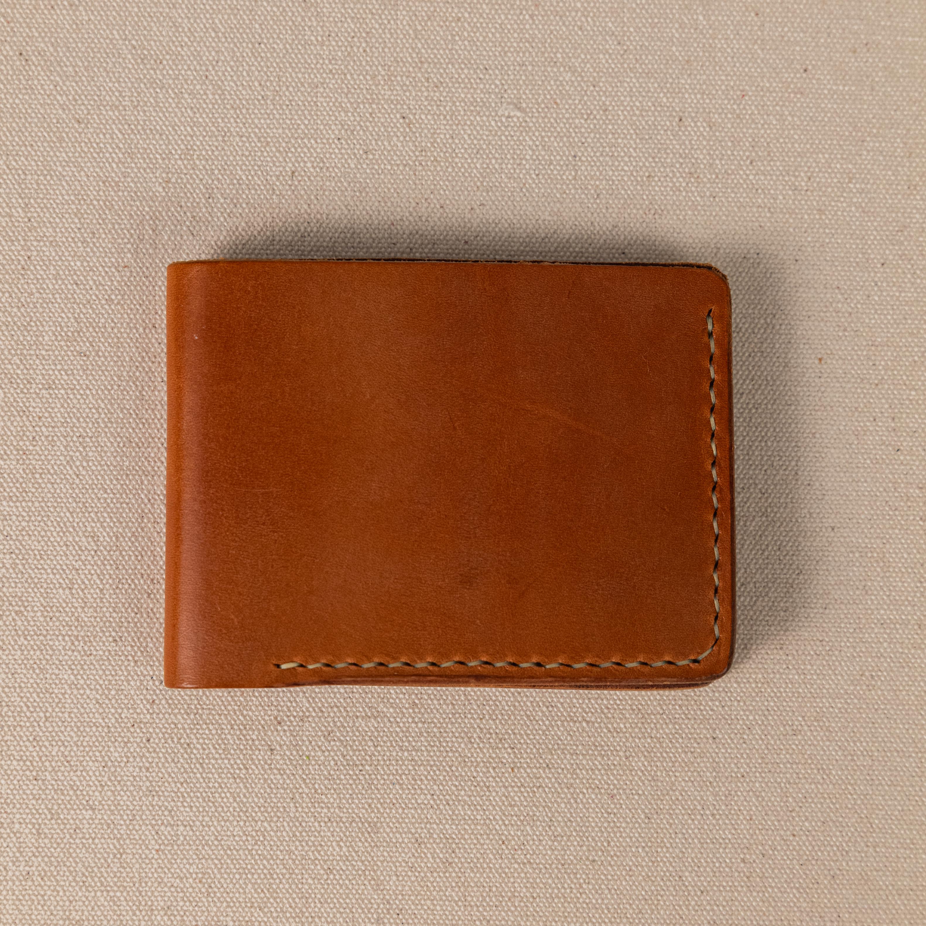 Buck Brown Billfold- leather billfold wallet - mens leather bifold wallet - KMM & Co.
