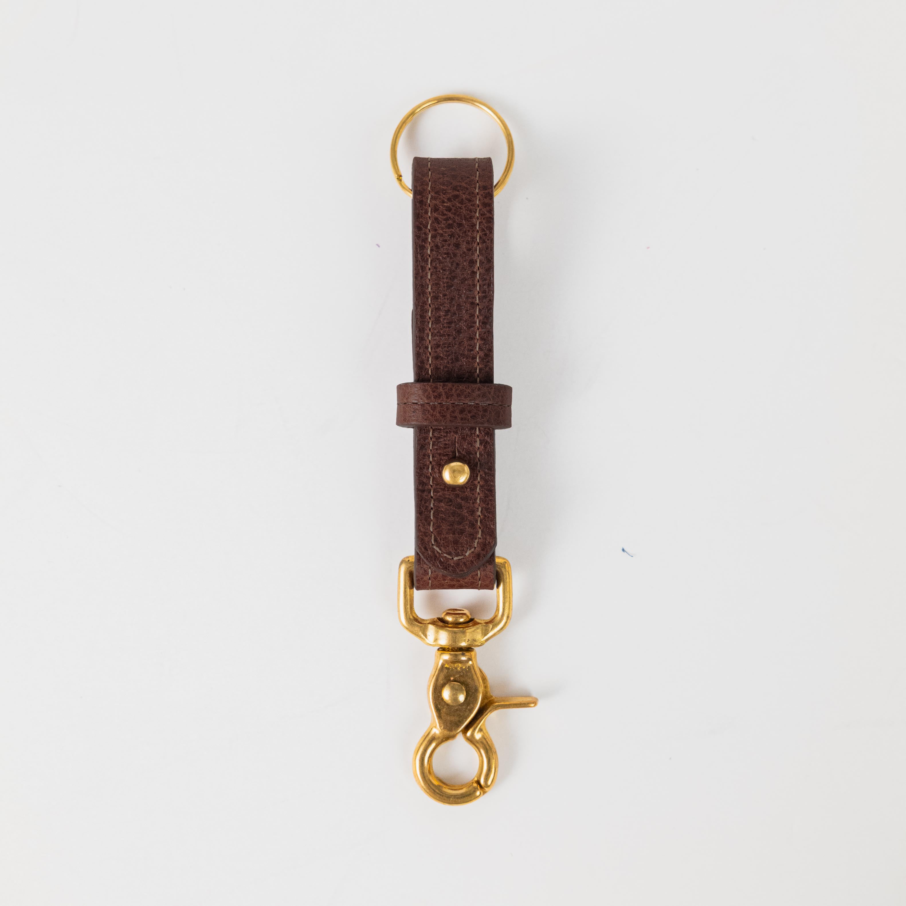 Dark Brown Bulldog Key Lanyard- leather keychain for men and women - KMM & Co.