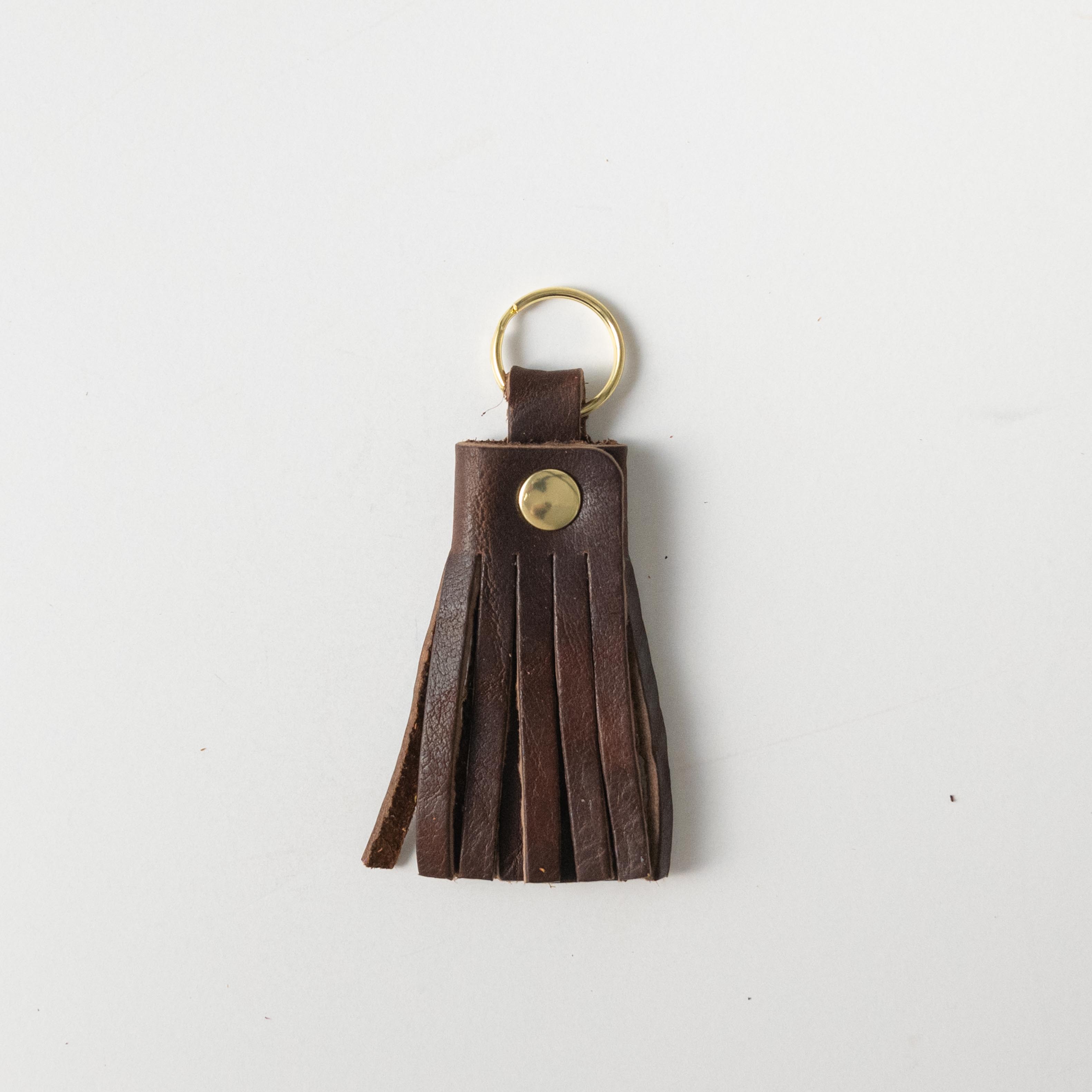 Hickory Tassel Keychain- leather tassel keychain - KMM & Co.