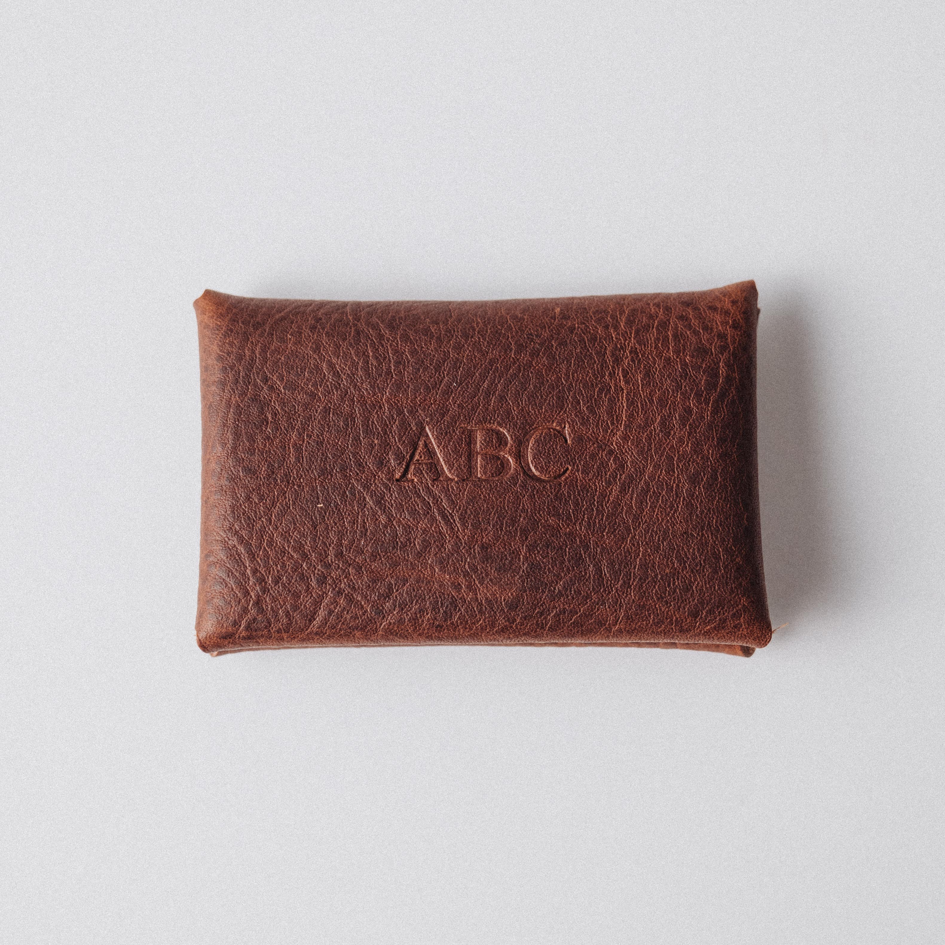 Kodiak Double Card Envelope- card holder wallet - leather wallet made in America at KMM & Co.