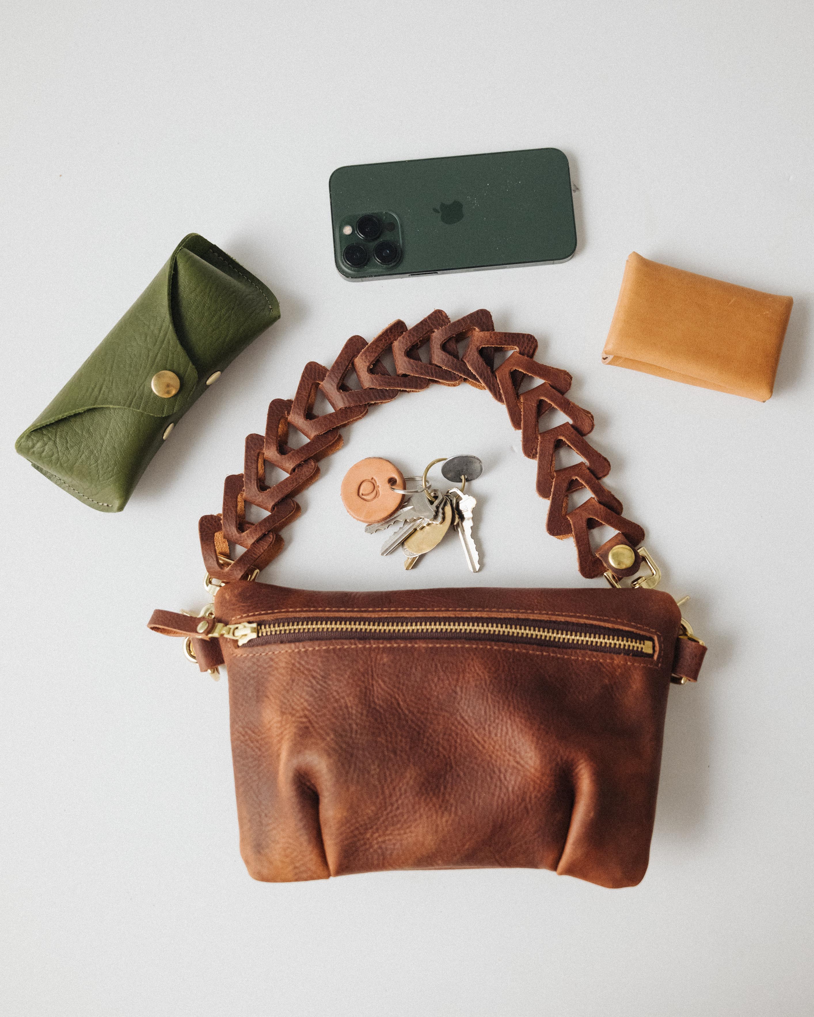 Leather Roulette Belt Bag