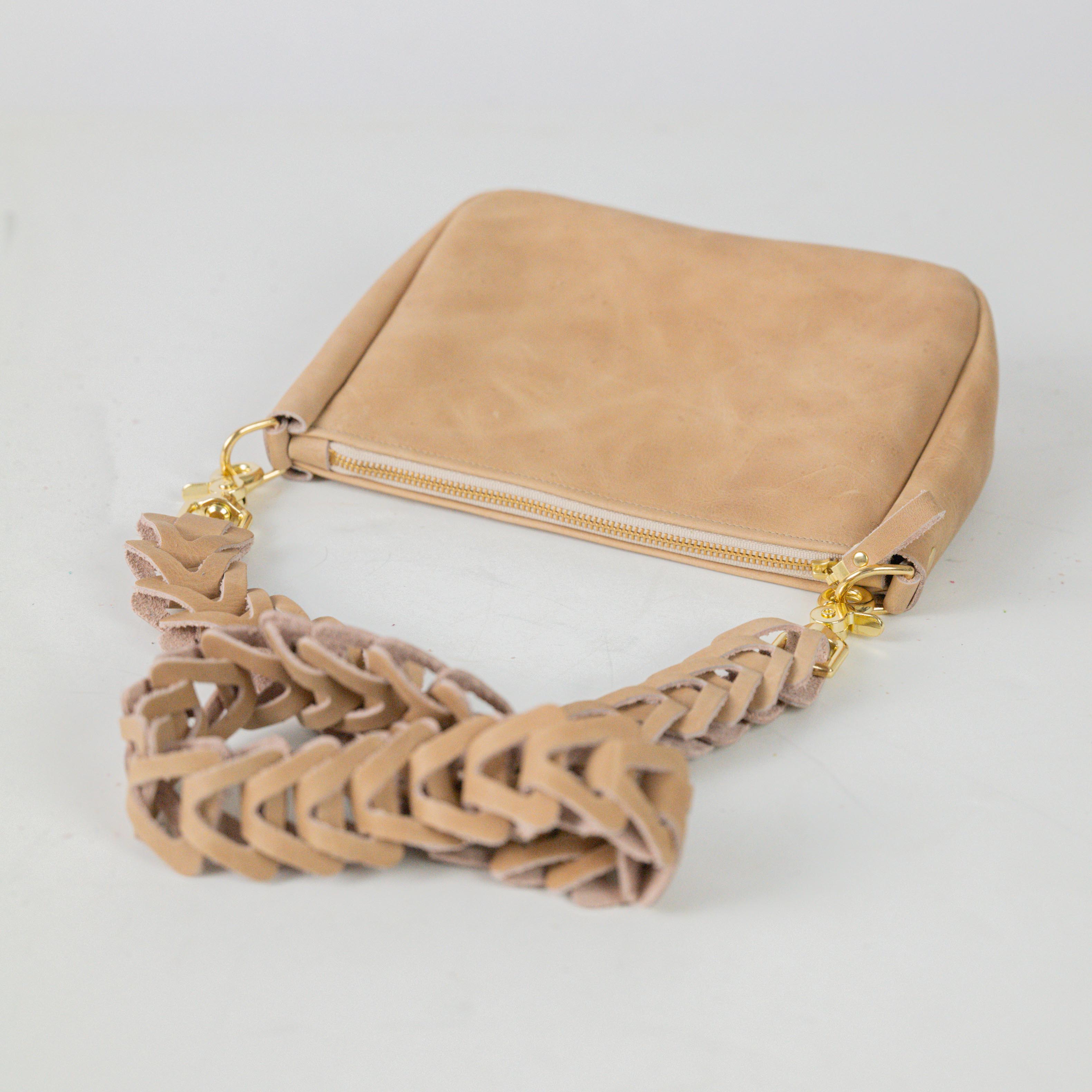 Beige Medium Crossbody Bag
