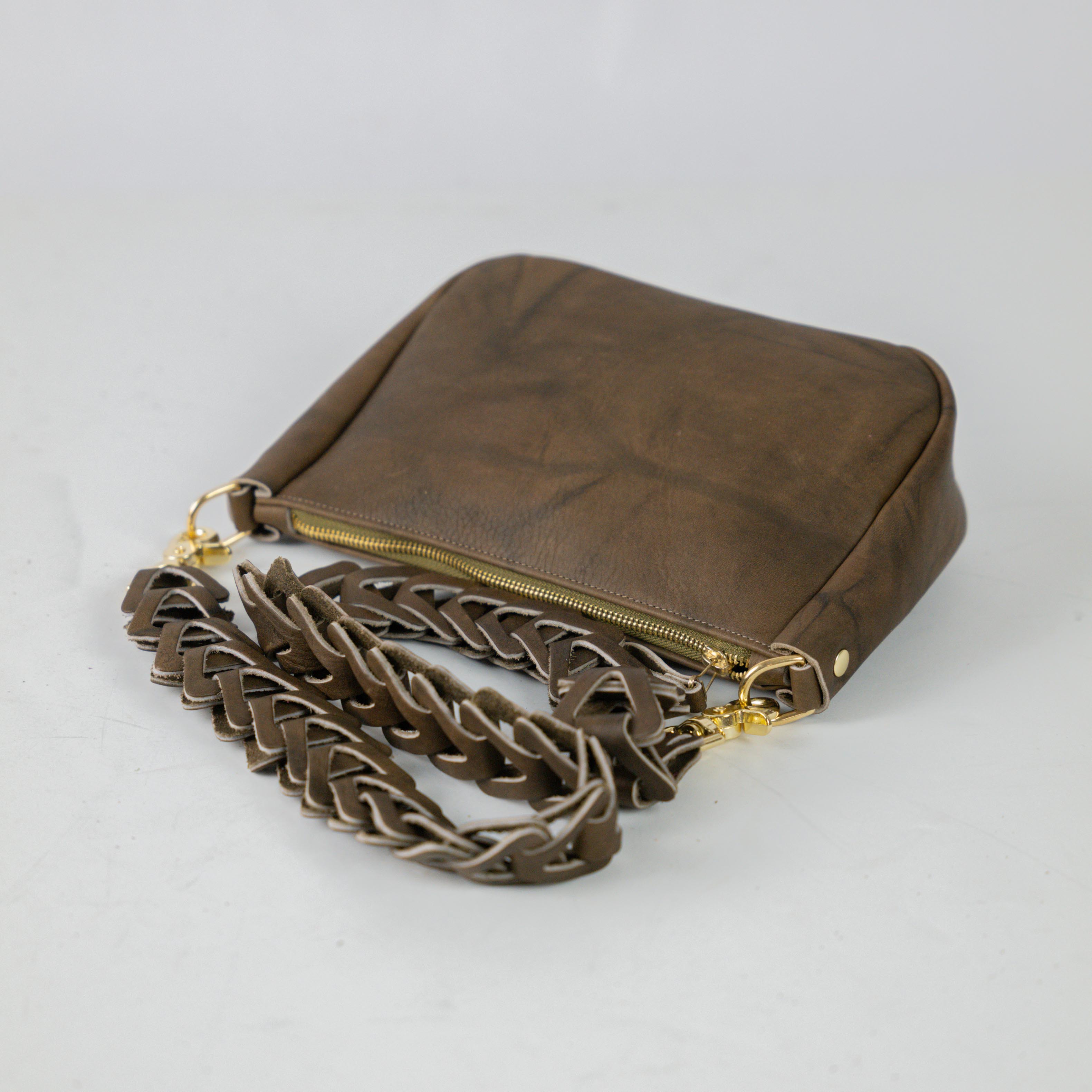Olive Crunch Medium Crossbody Bag