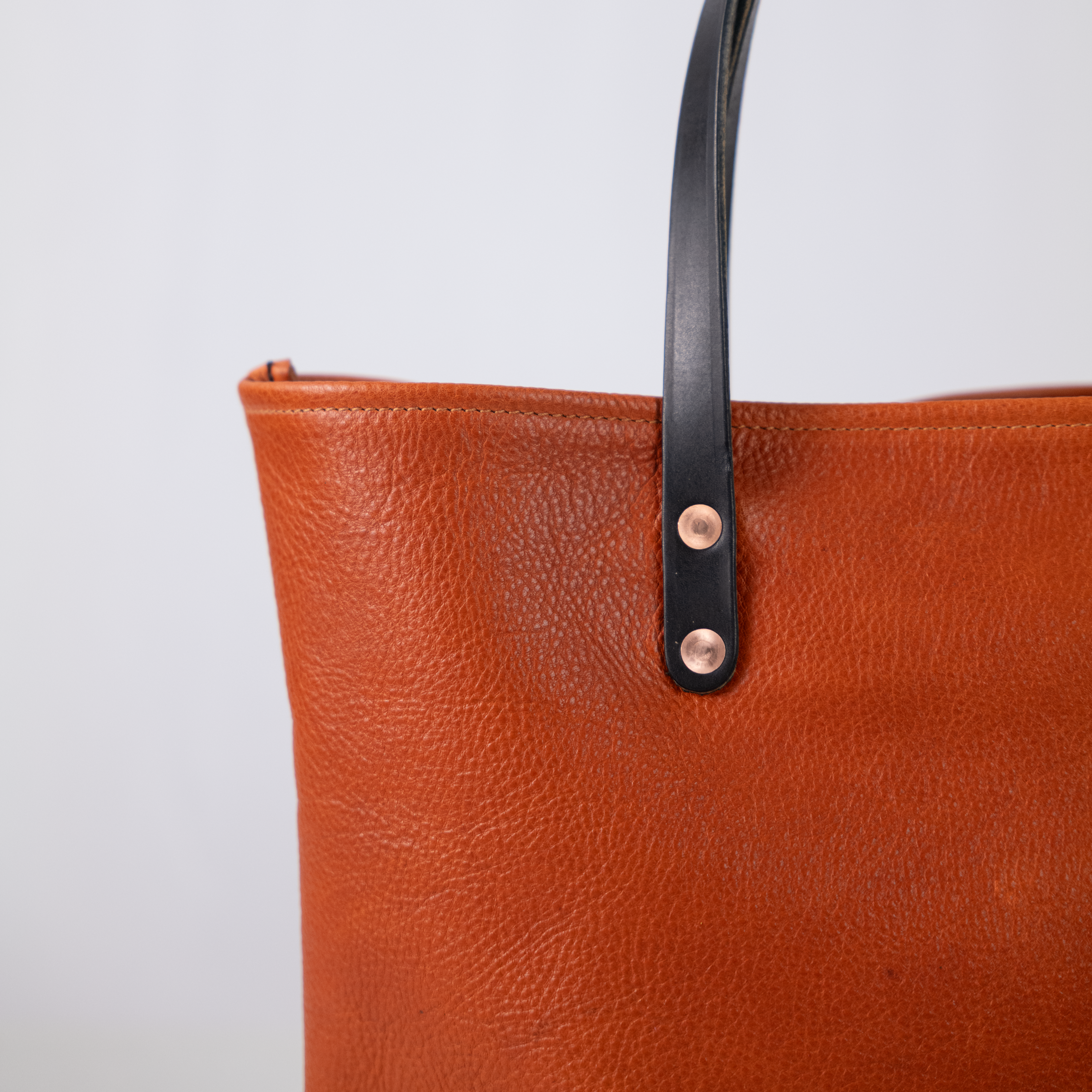 Pumpkin & Black Bulldog East West Panel Tote