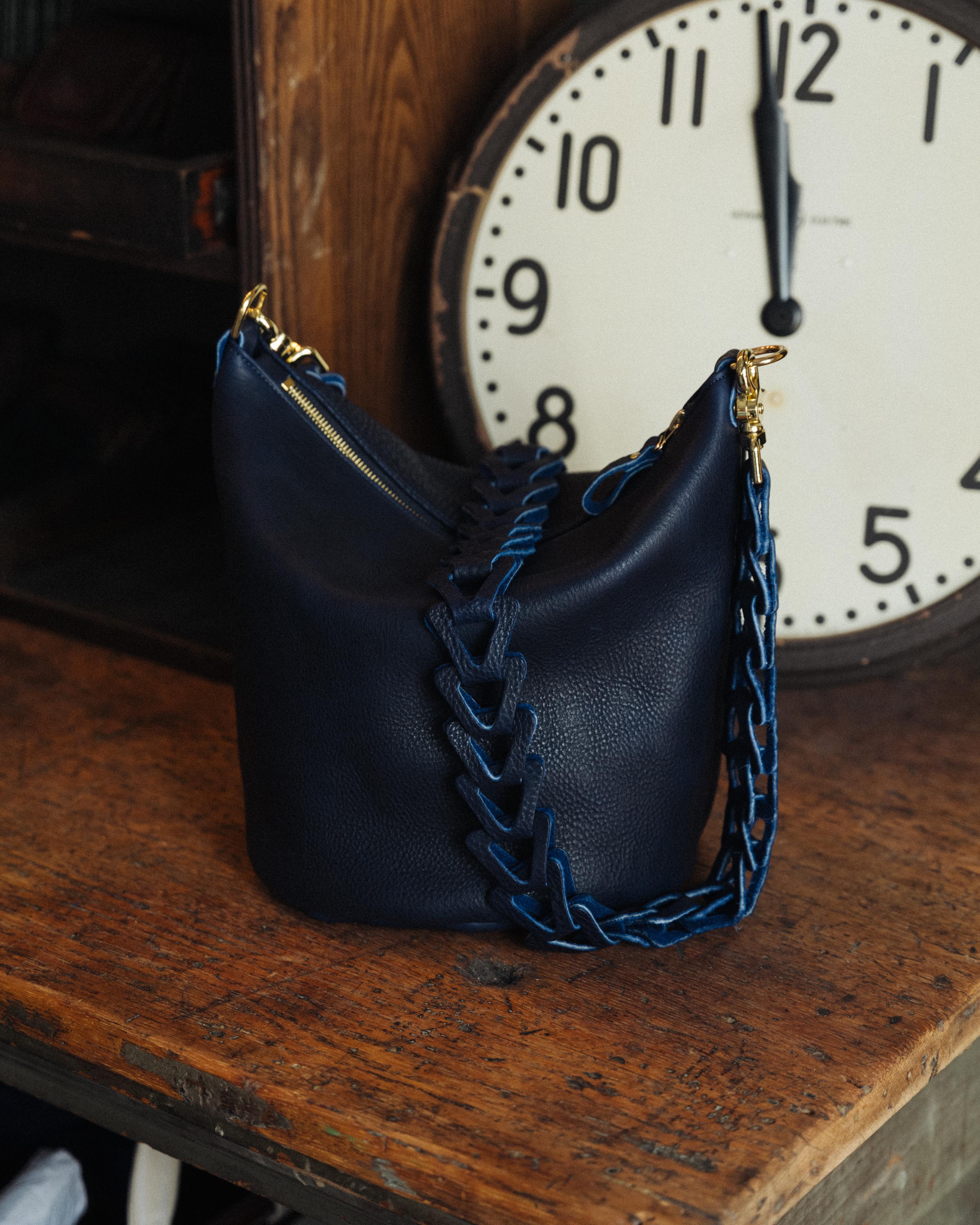 Ink Washed Cavalier Mini Zip-Top Bucket Bag