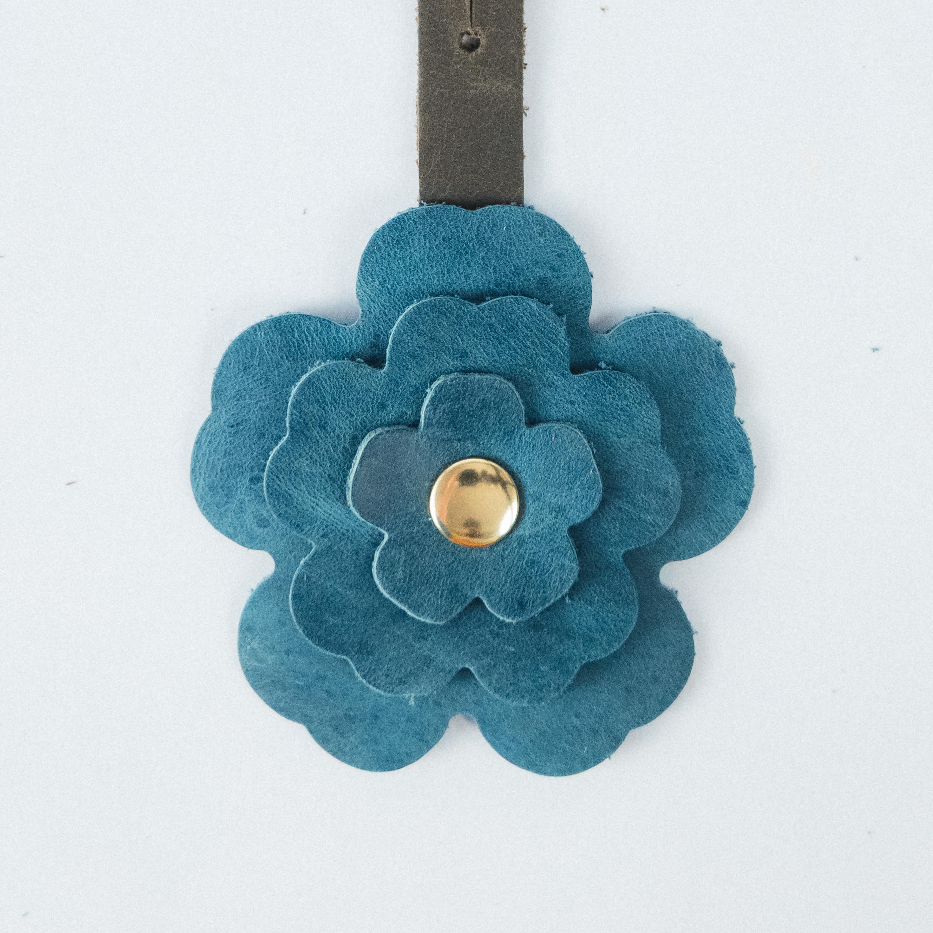 Atlantic Blue Flower Charm