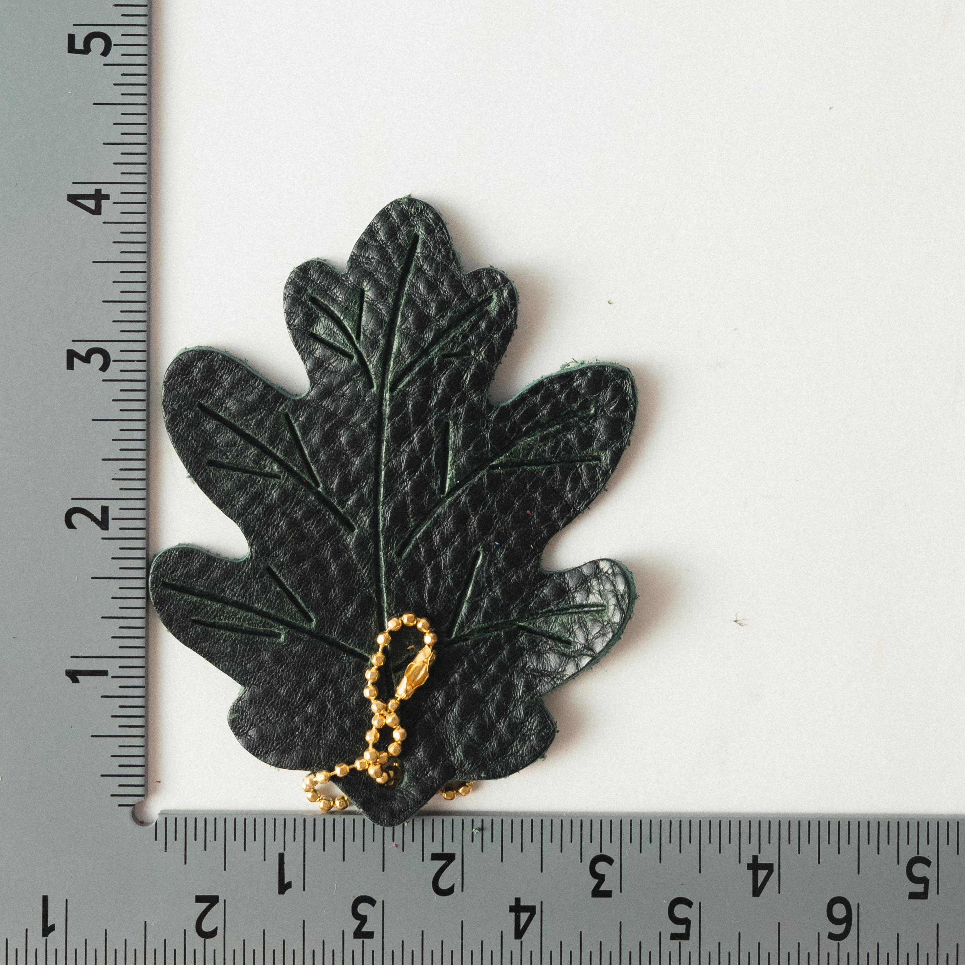 Leather Oak Leaf Charm