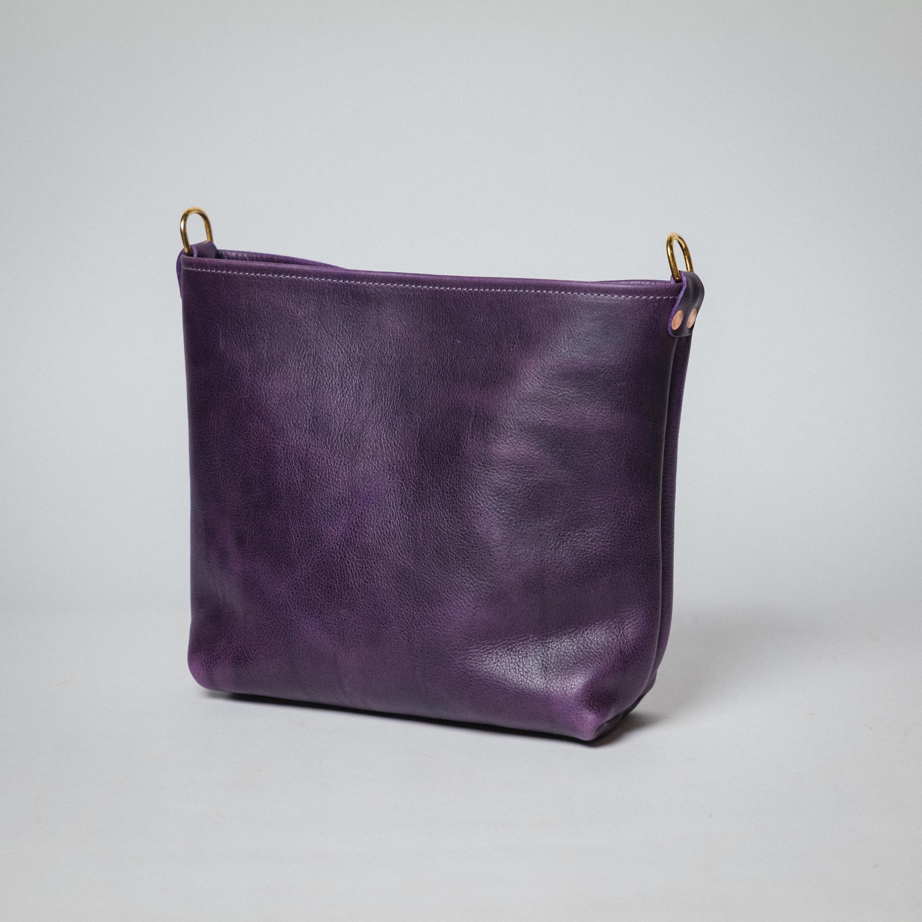 Purple Bulldog Mini Crossbody Tote