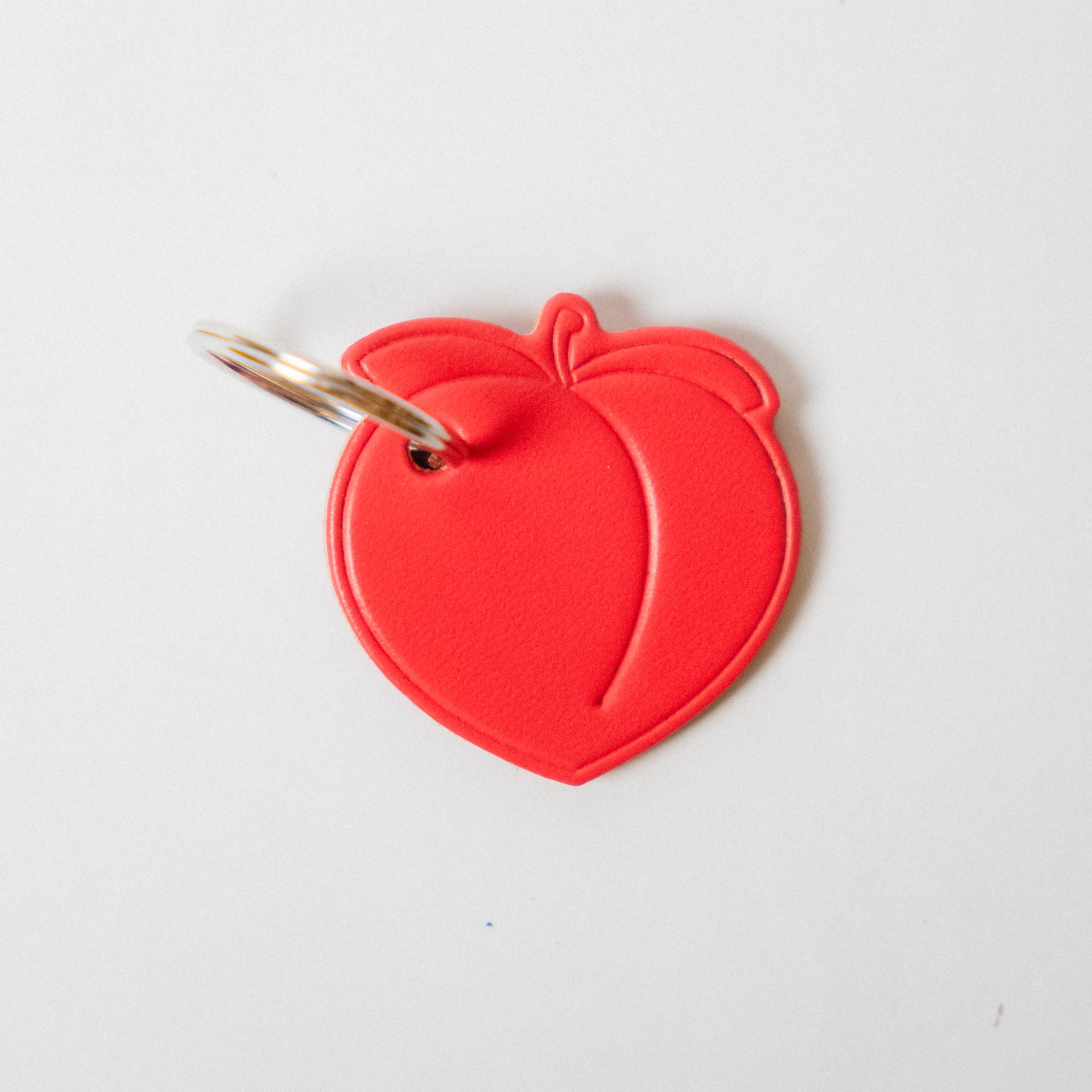 Leather Peach Key Fob