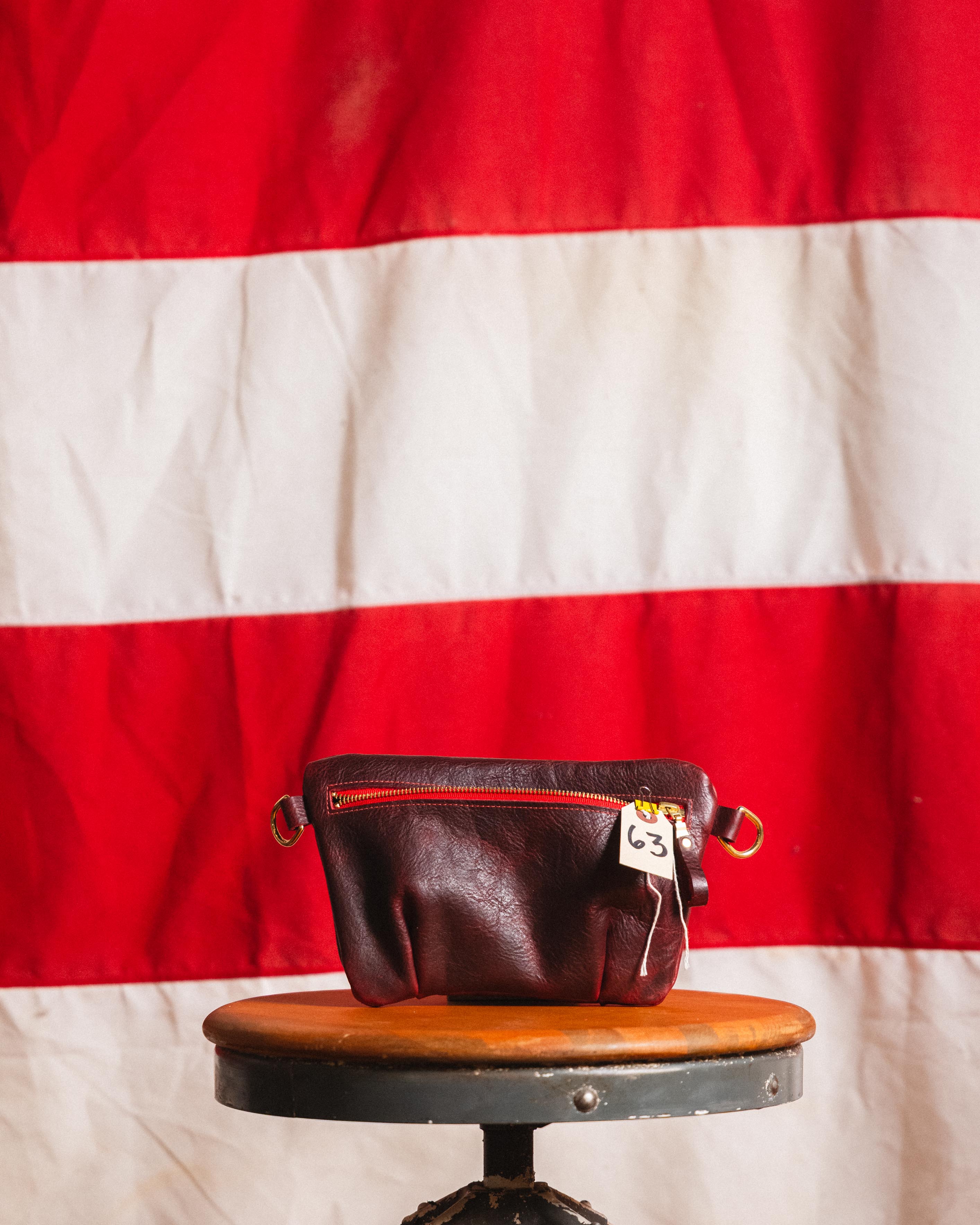 63. Dark Cherry Bulldog Belt Bag