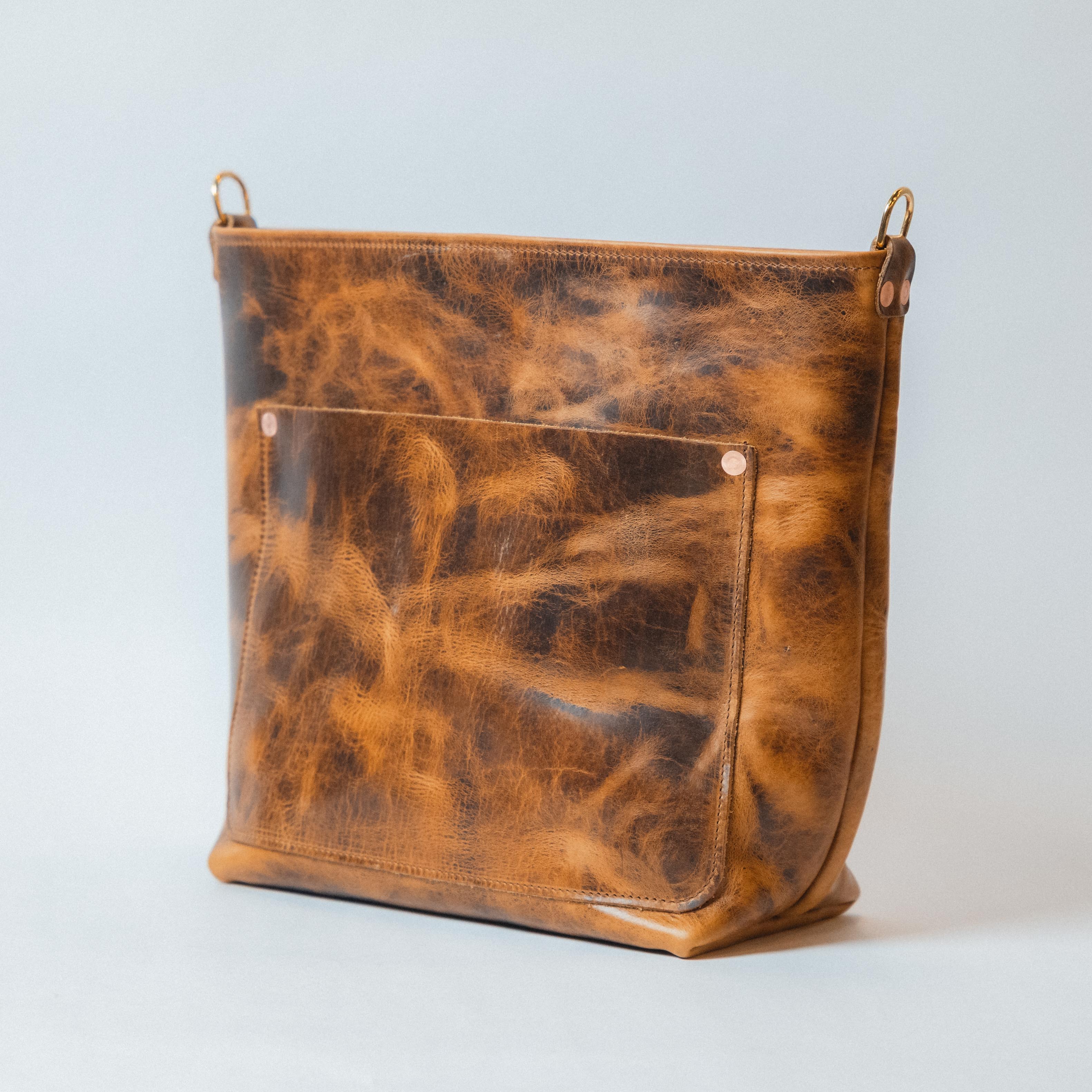 Rustic Bison Crossbody Travel Tote
