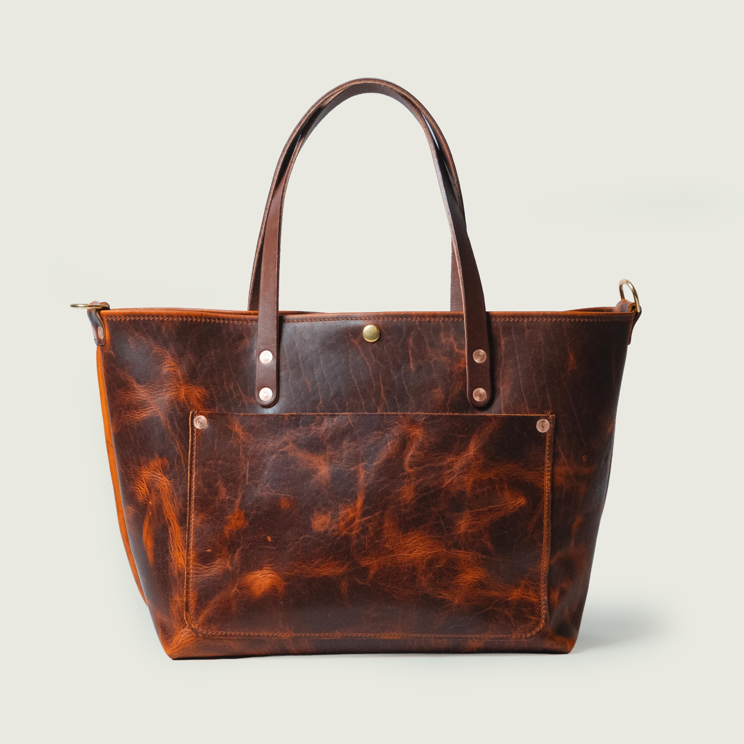 Rustic Bison East West Travel Tote