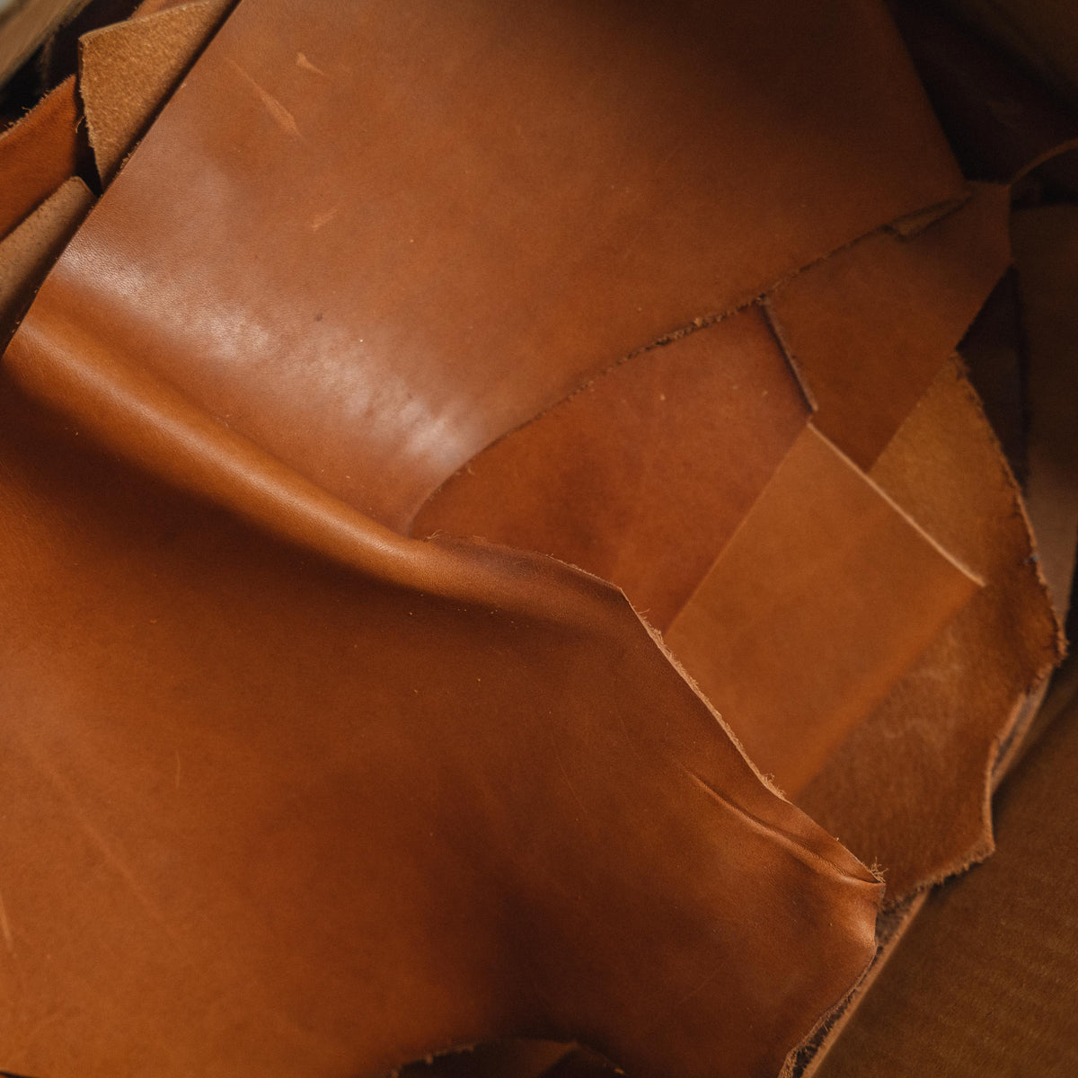 20lbs of Scrap Cognac Leather