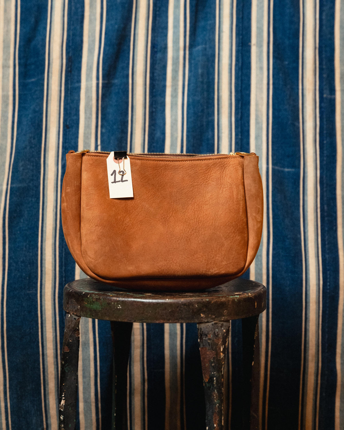 12. Tan Nubuck Medium Crossbody Bag