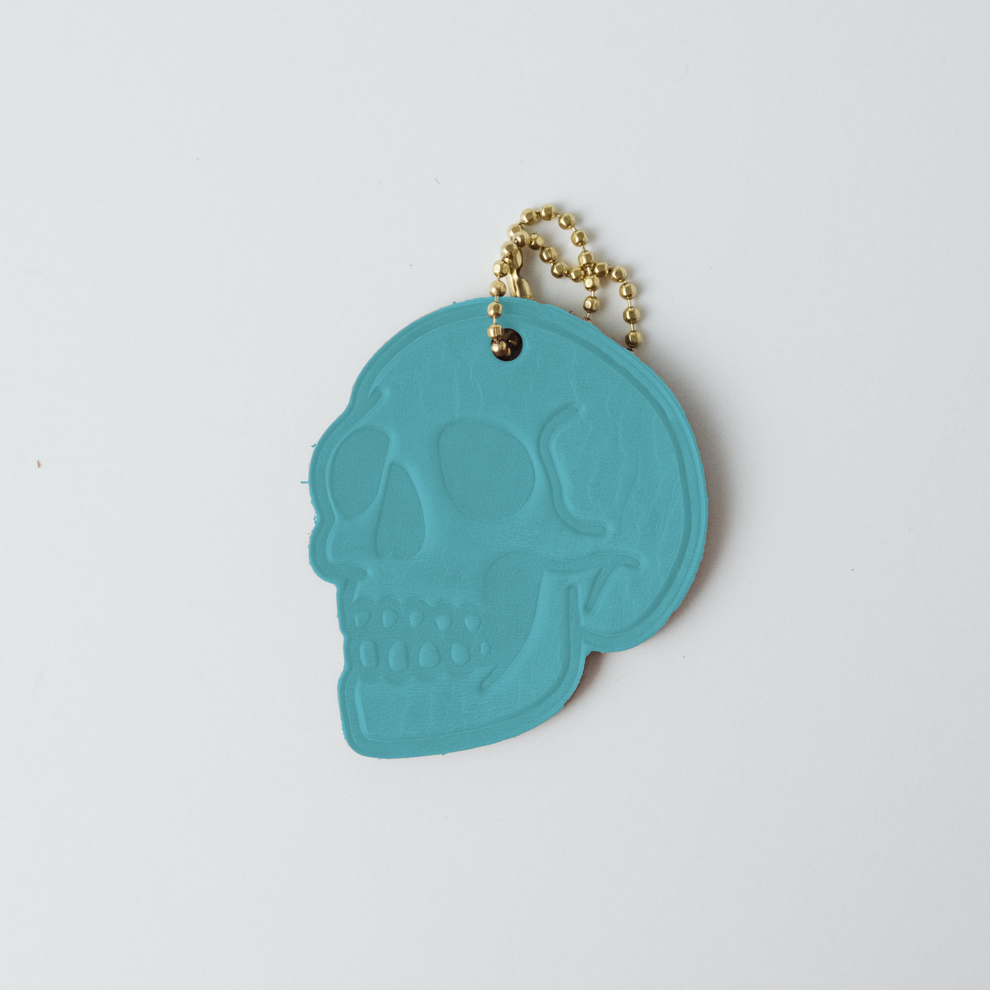 Leather Skull Tag- personalized luggage tags - custom luggage tags - KMM & Co.