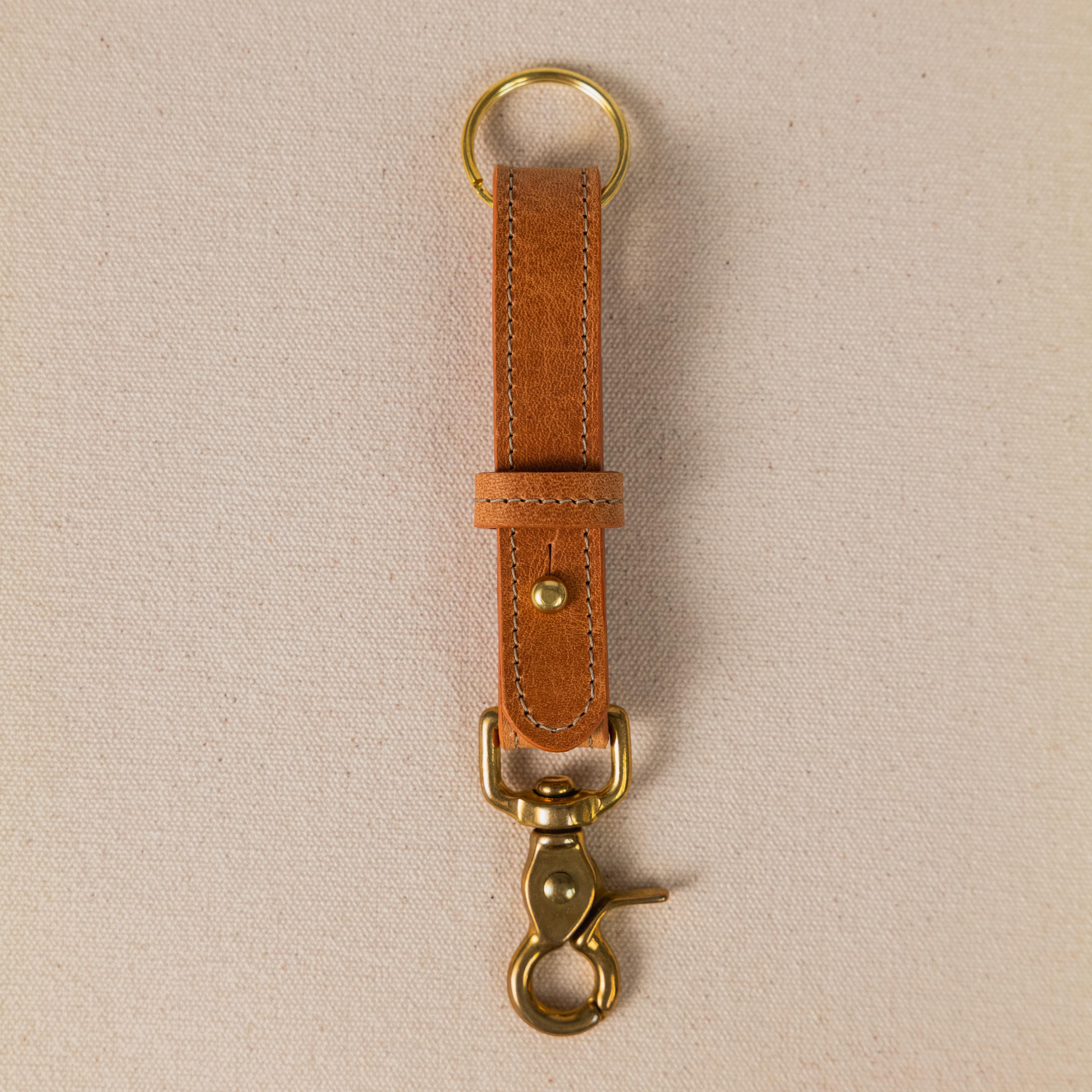 Natural Dublin Key Lanyard- leather keychain for men and women - KMM & Co.