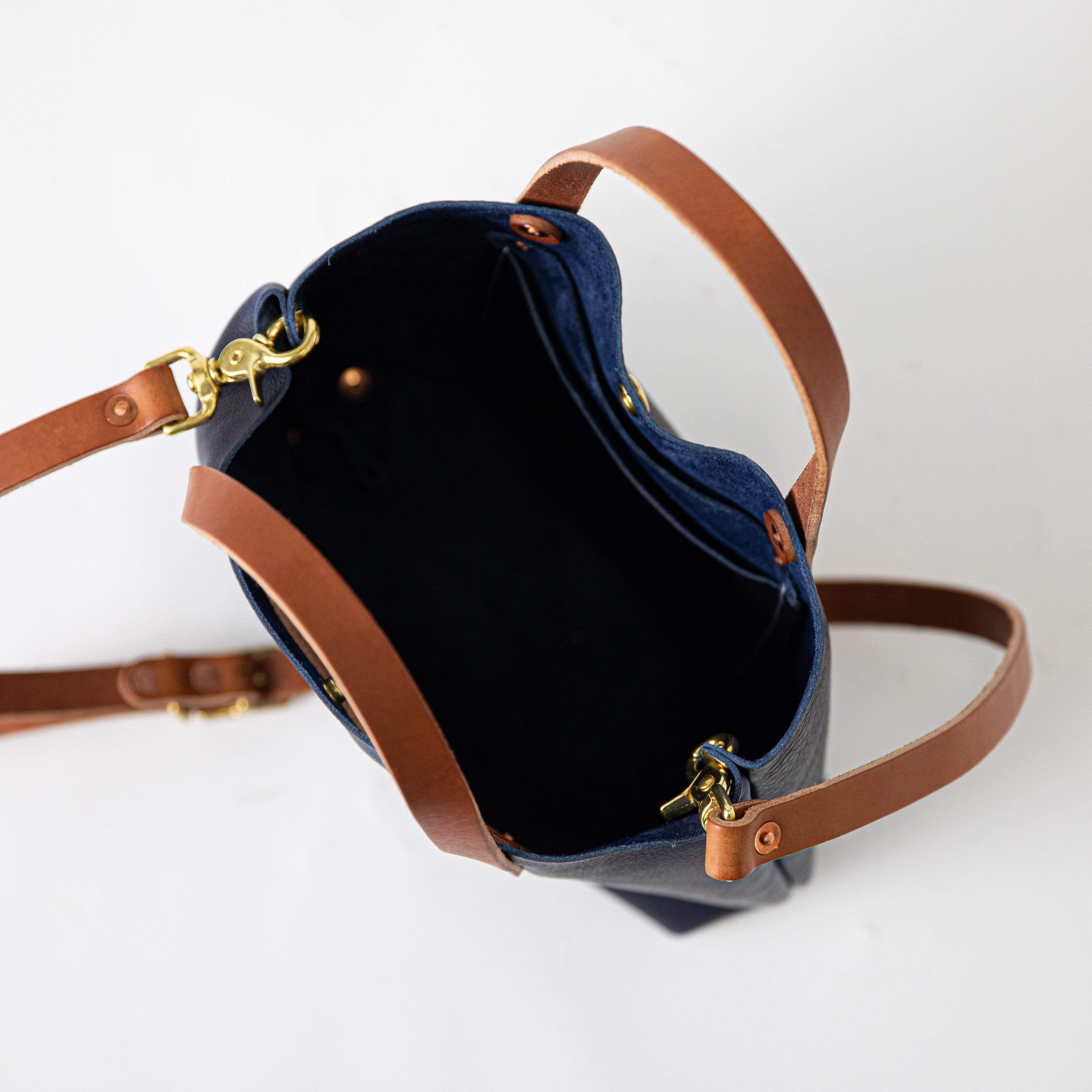 Navy Kodiak Mini Tote- navy blue small tote bags handmade in America