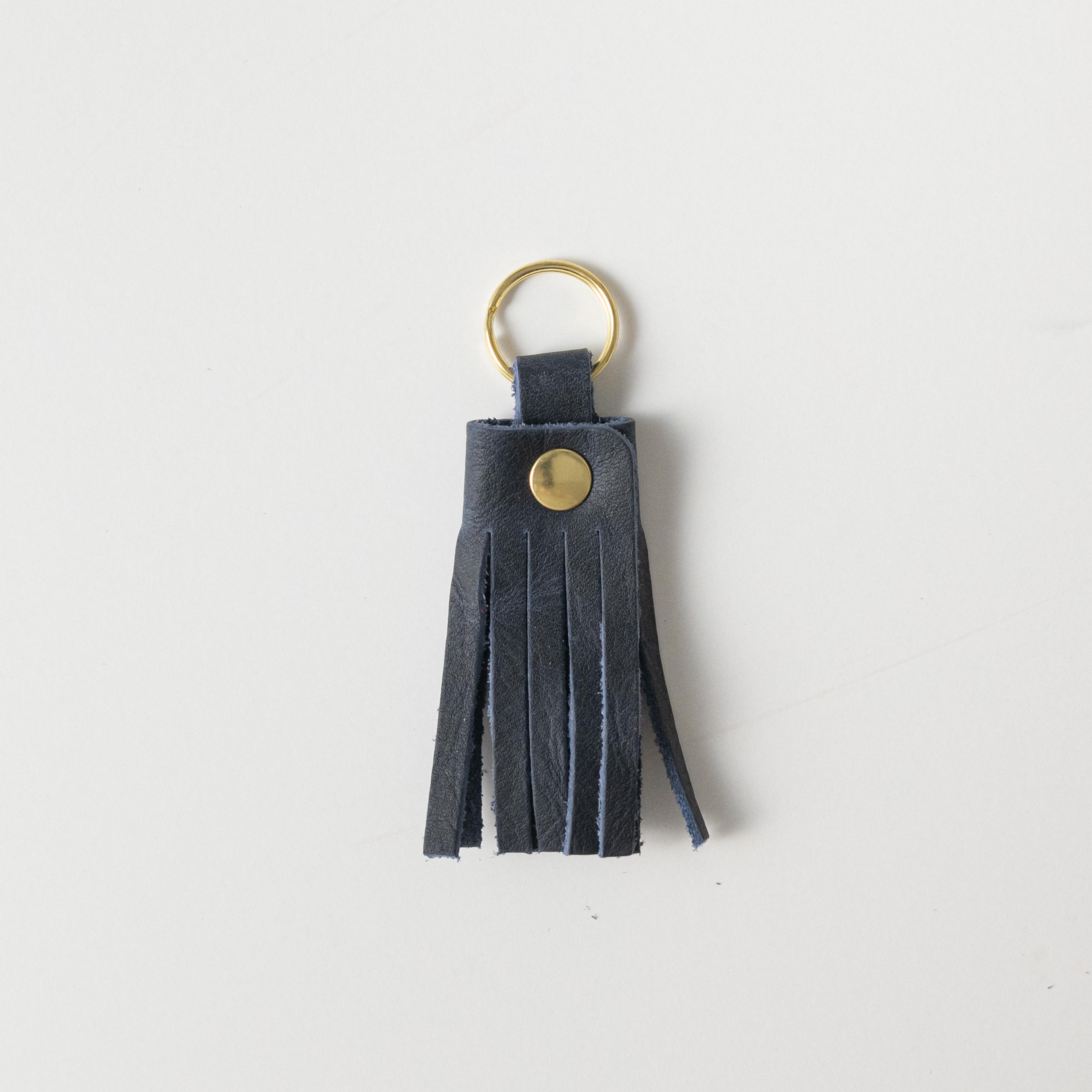 Navy Kodiak Tassel Keychain- leather tassel keychain - KMM & Co.