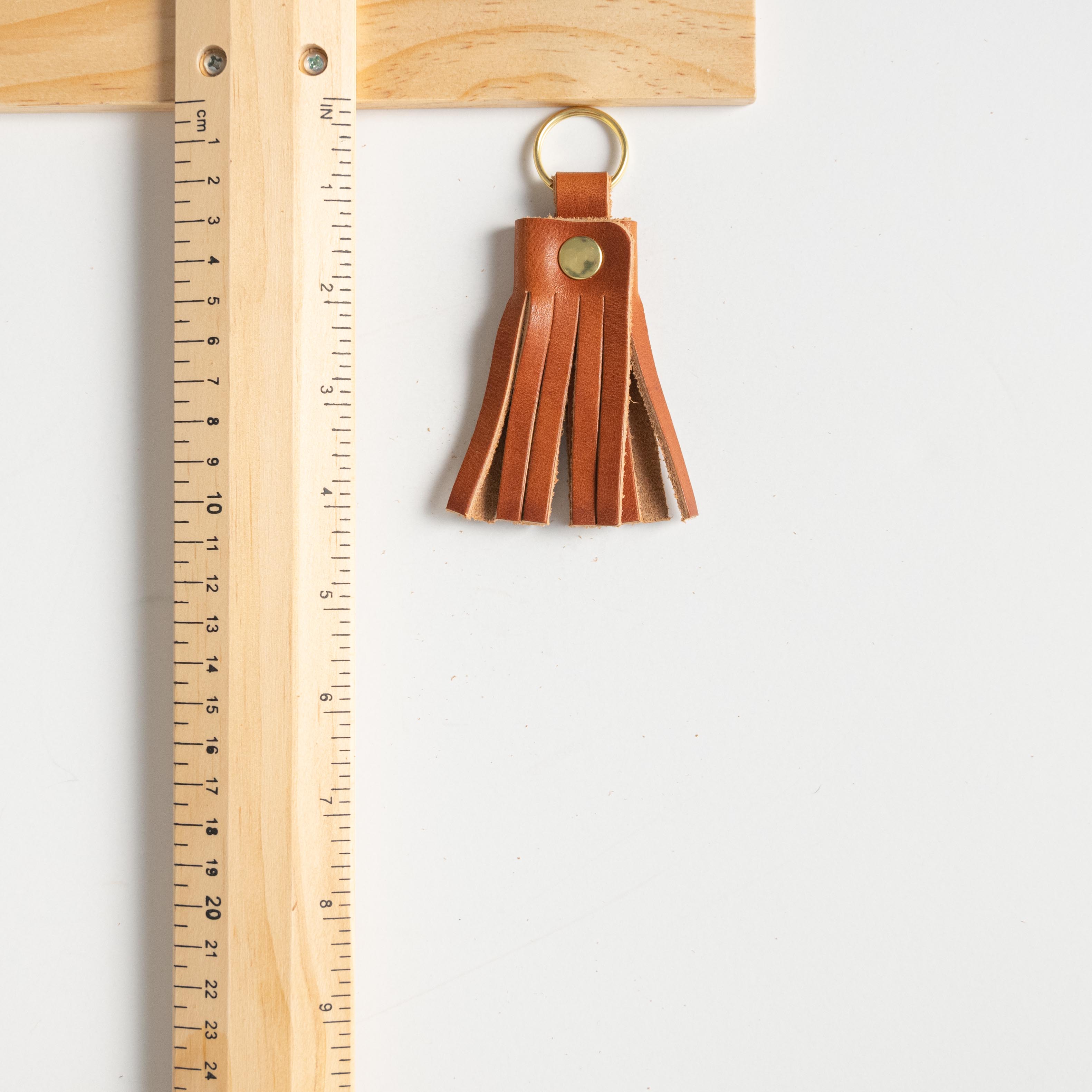 Navy Tassel Keychain- leather tassel keychain - KMM & Co.