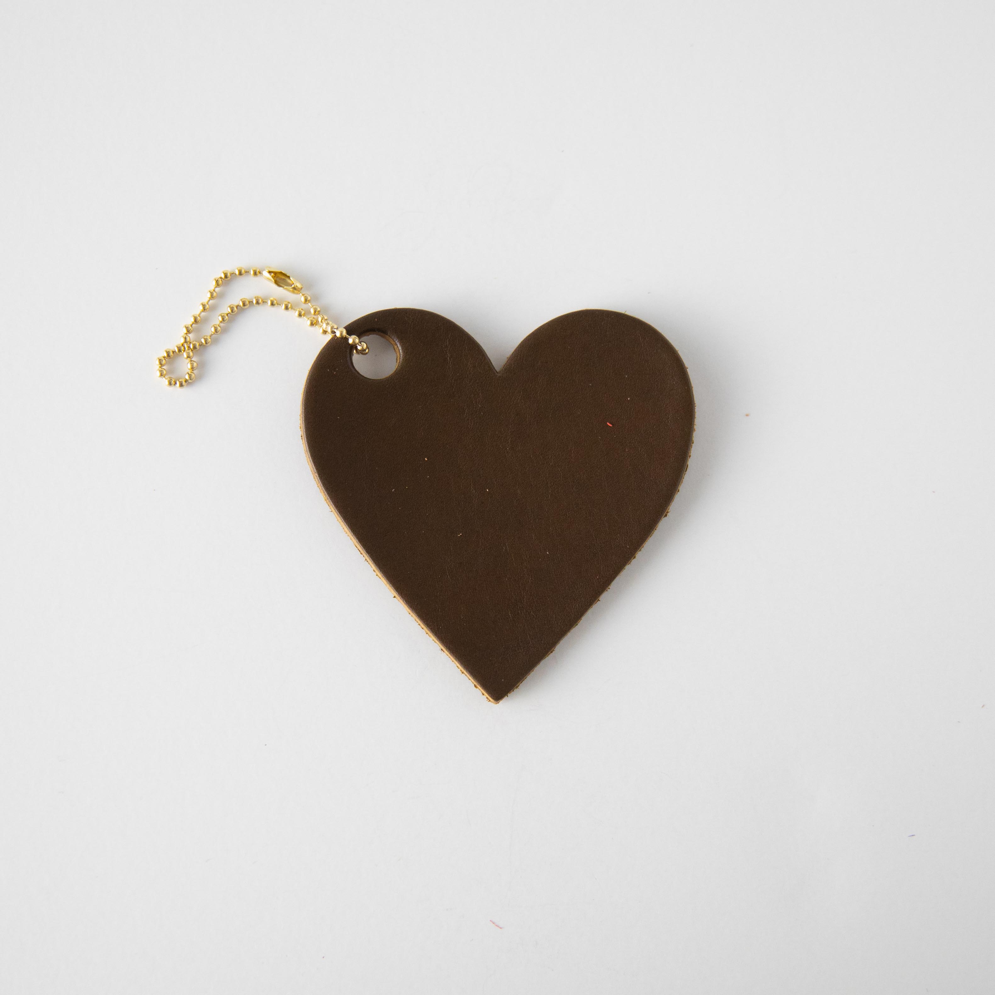 Olive Leather Heart Tag- personalized luggage tags - custom luggage tags - KMM & Co.