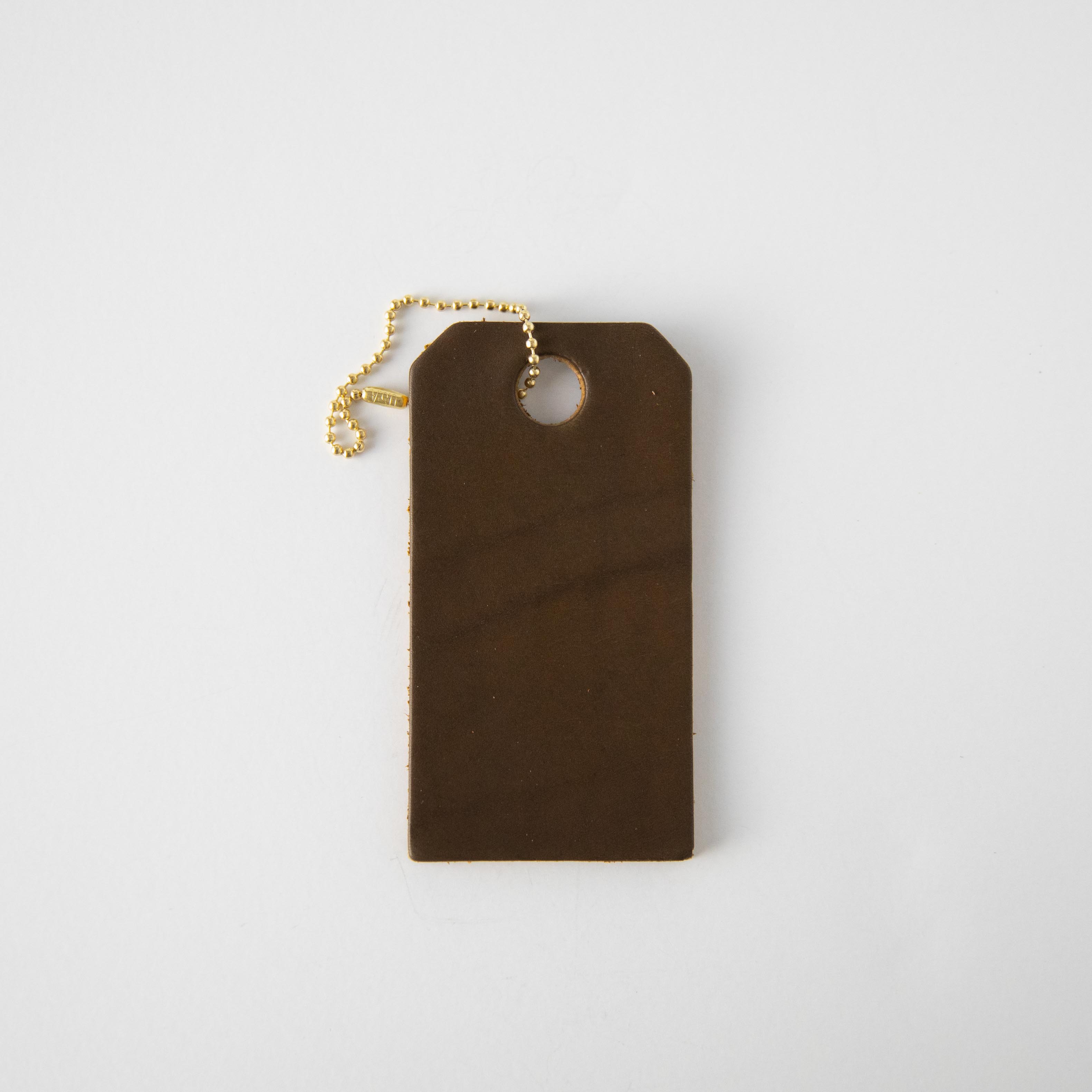 Olive Leather Tag- personalized luggage tags - custom luggage tags - KMM & Co.