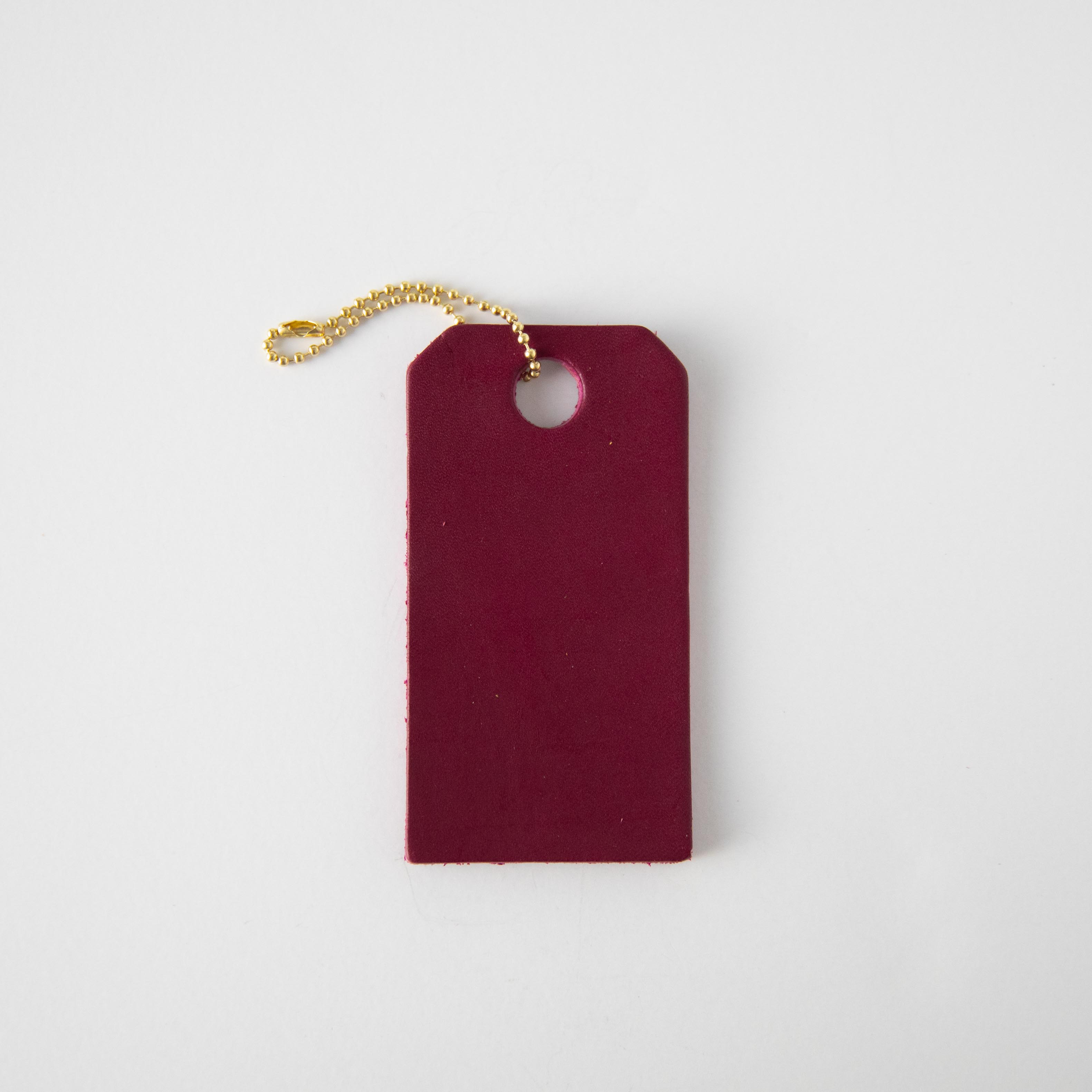 Purple Leather Tag- personalized luggage tags - custom luggage tags - KMM & Co.