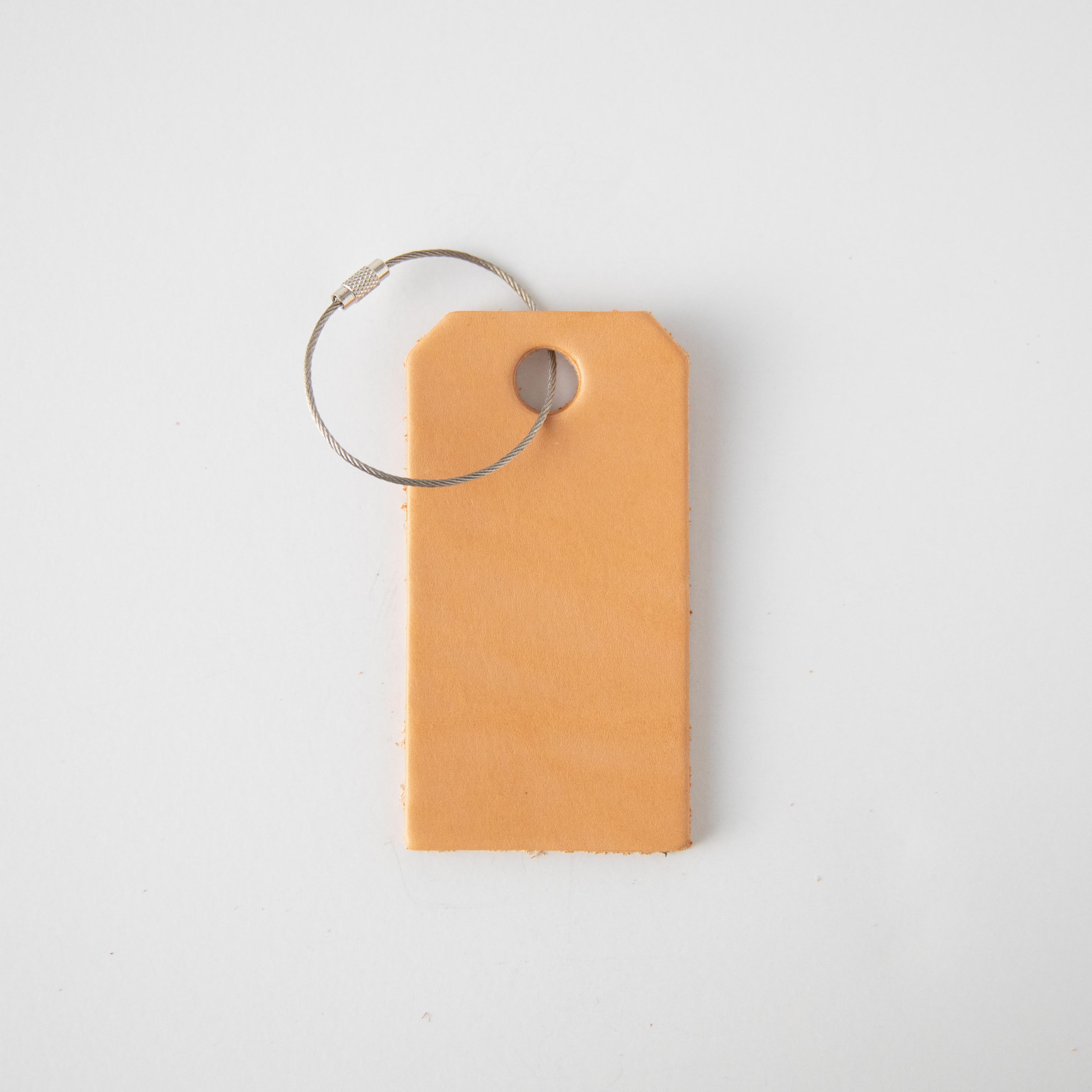 Vegetable Tanned Leather Tag- personalized luggage tags - custom luggage tags - KMM & Co.