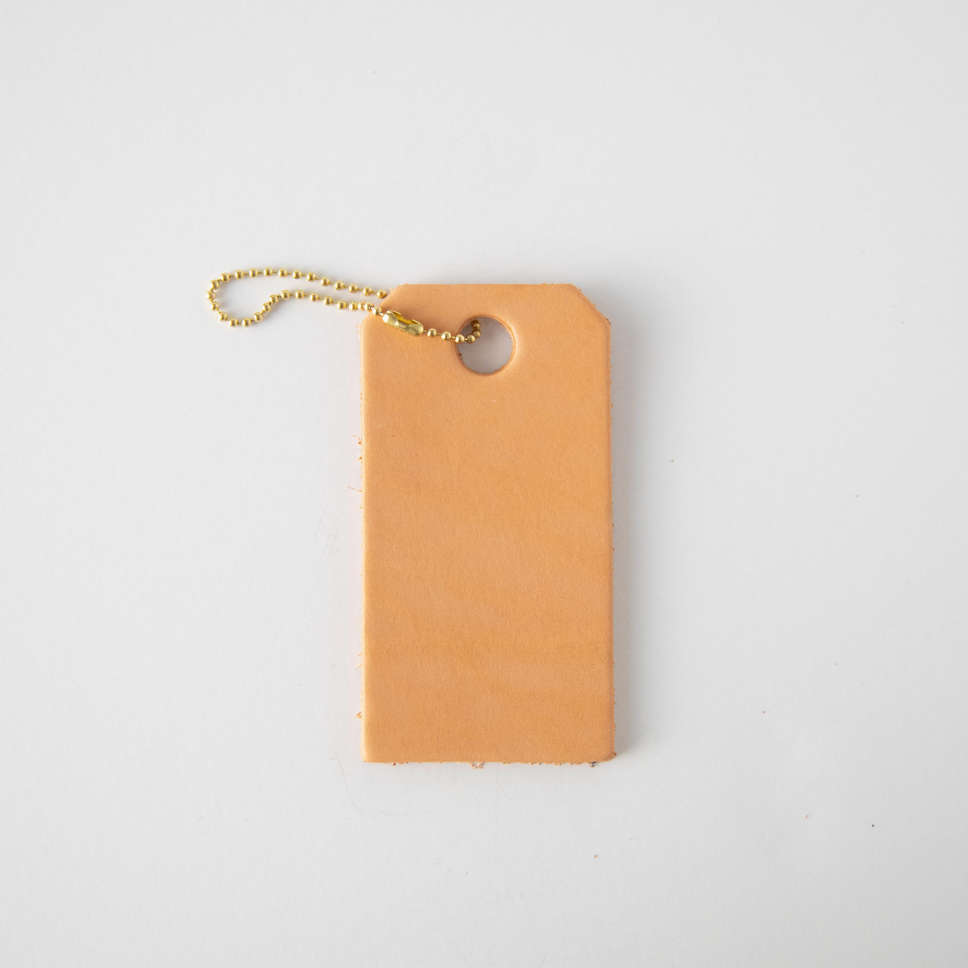 Vegetable Tanned Leather Tag- personalized luggage tags - custom luggage tags - KMM & Co.