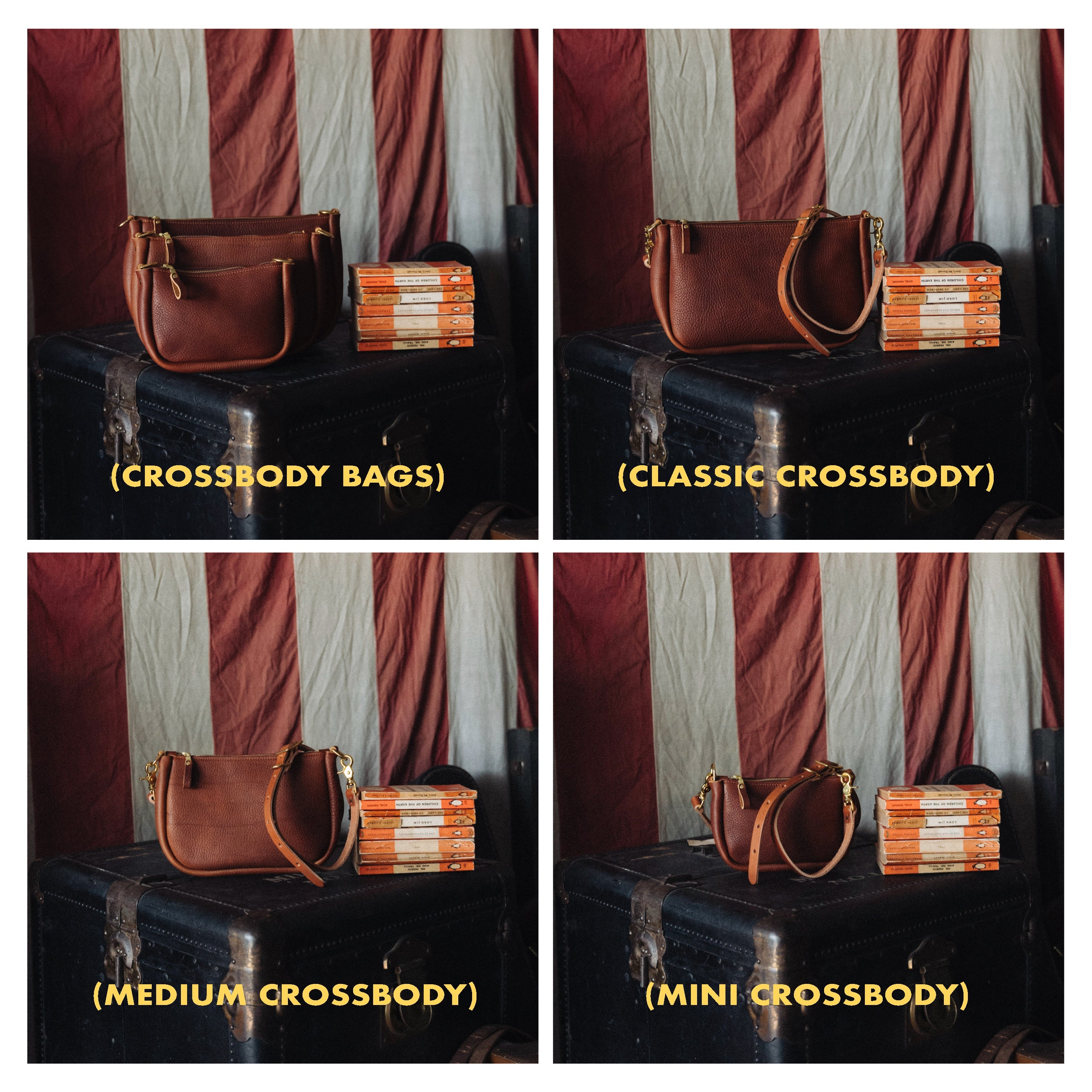 Leather Roulette Medium Crossbody Bag