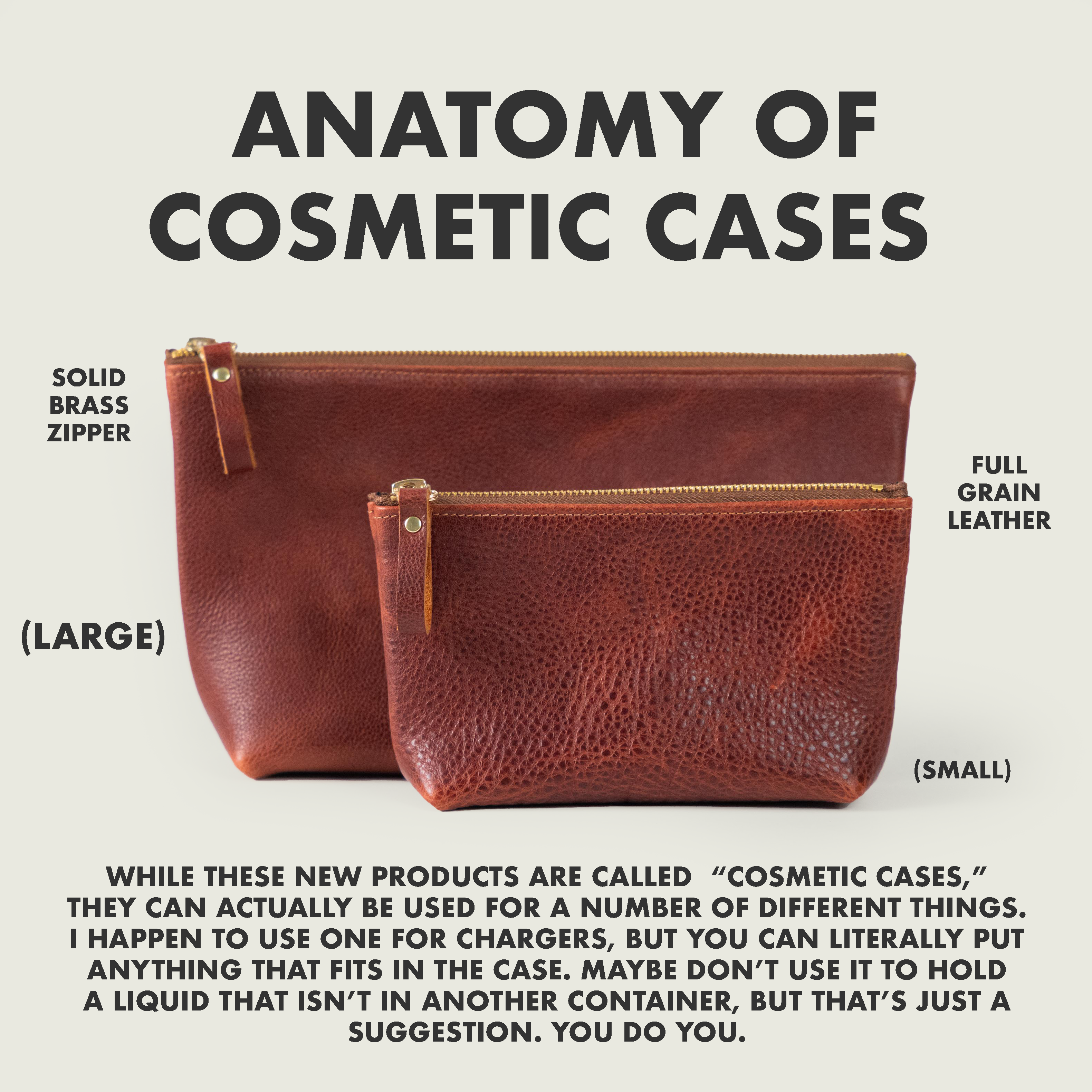Green Bulldog Large Cosmetic Case
