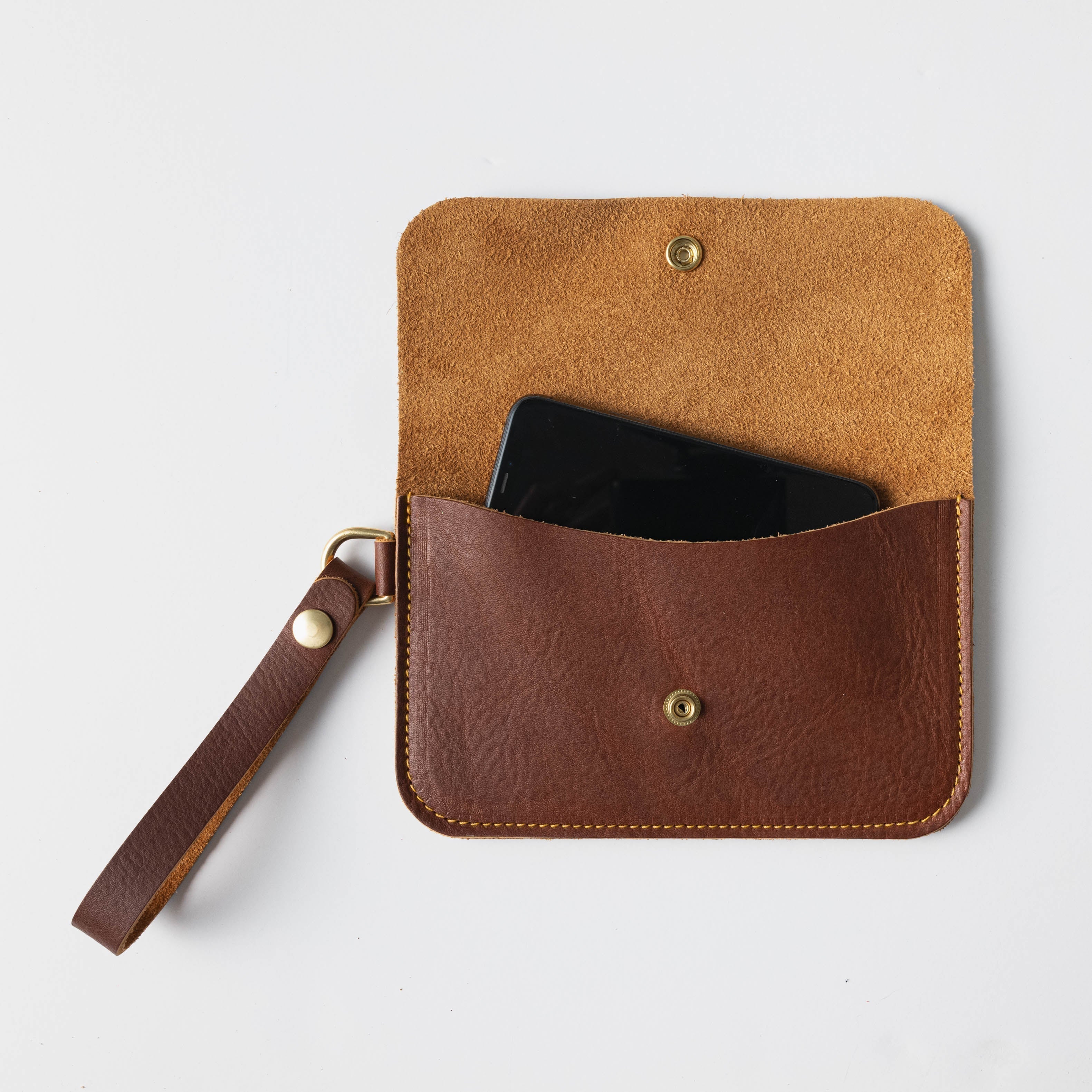 Tan Kodiak Wristlet Clutch