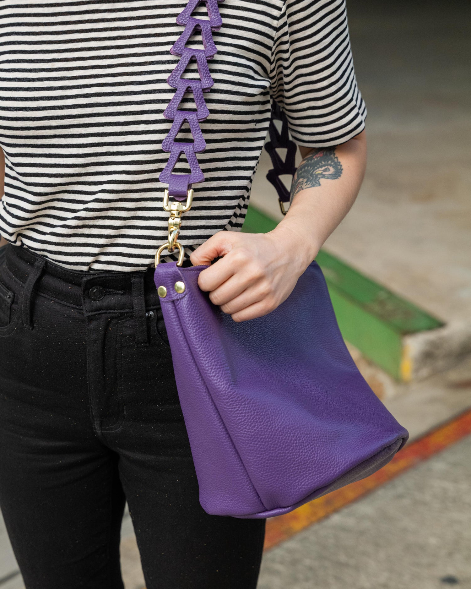 Purple Italian Pebbled