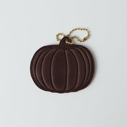 2-Ply Horween Pumpkin Tag- personalized luggage tags - custom luggage tags - KMM &amp; Co.