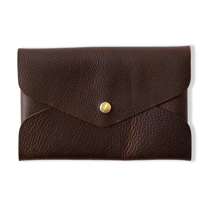 Brown Kodiak Envelope Clutch