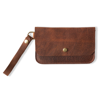 Tan Kodiak Wristlet Clutch