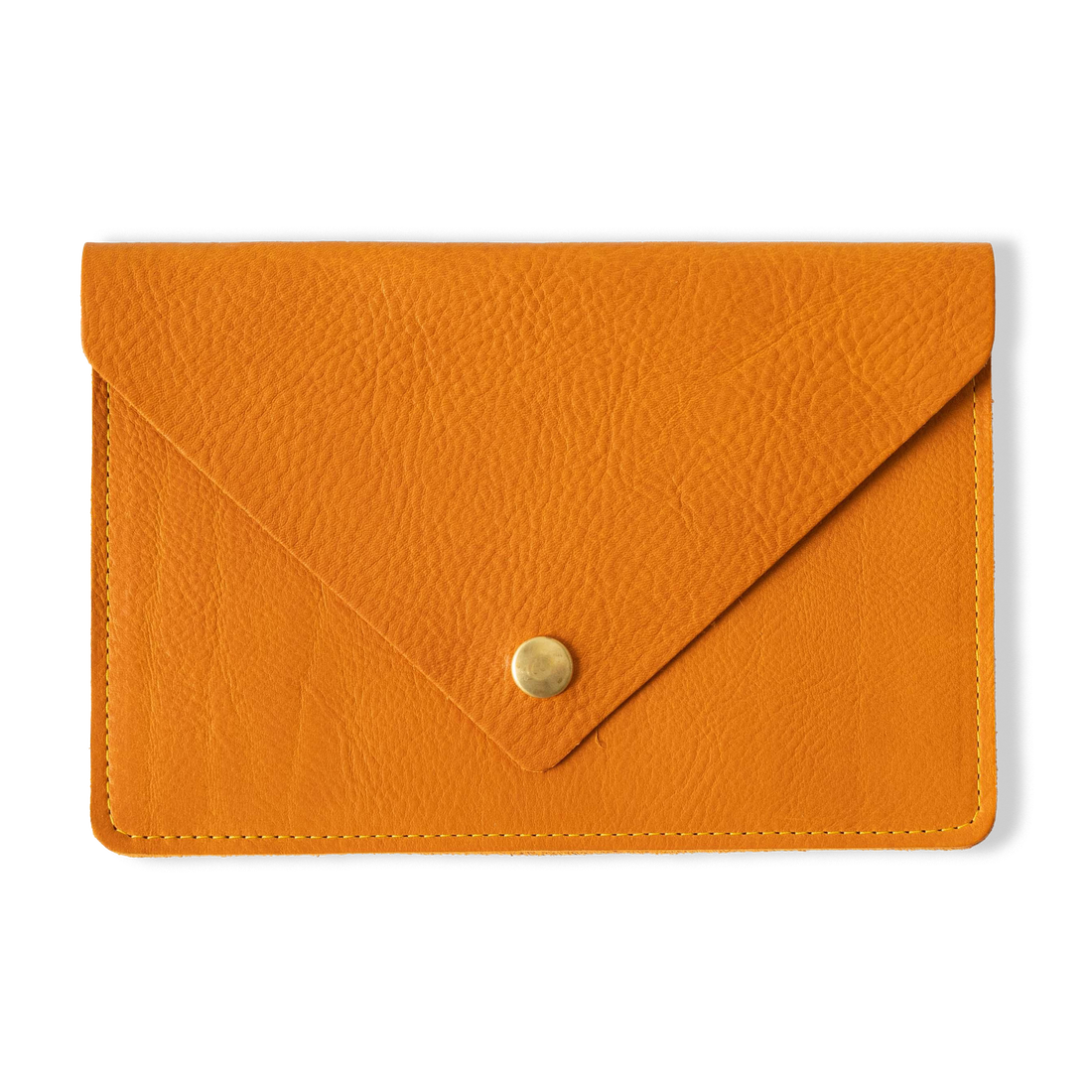 Orange Cypress Leather Clutch