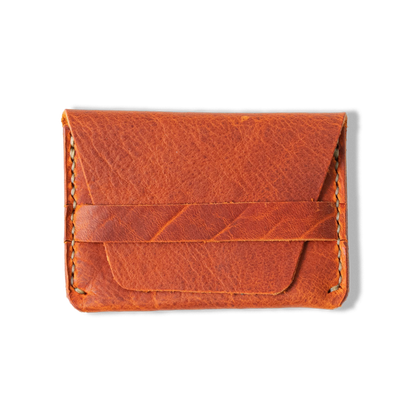 Orange Bison Flap Wallet