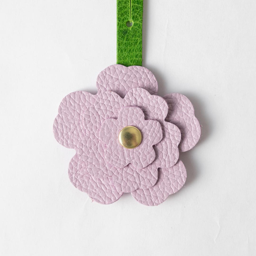 Custom Italian Pebbled Flower Charm