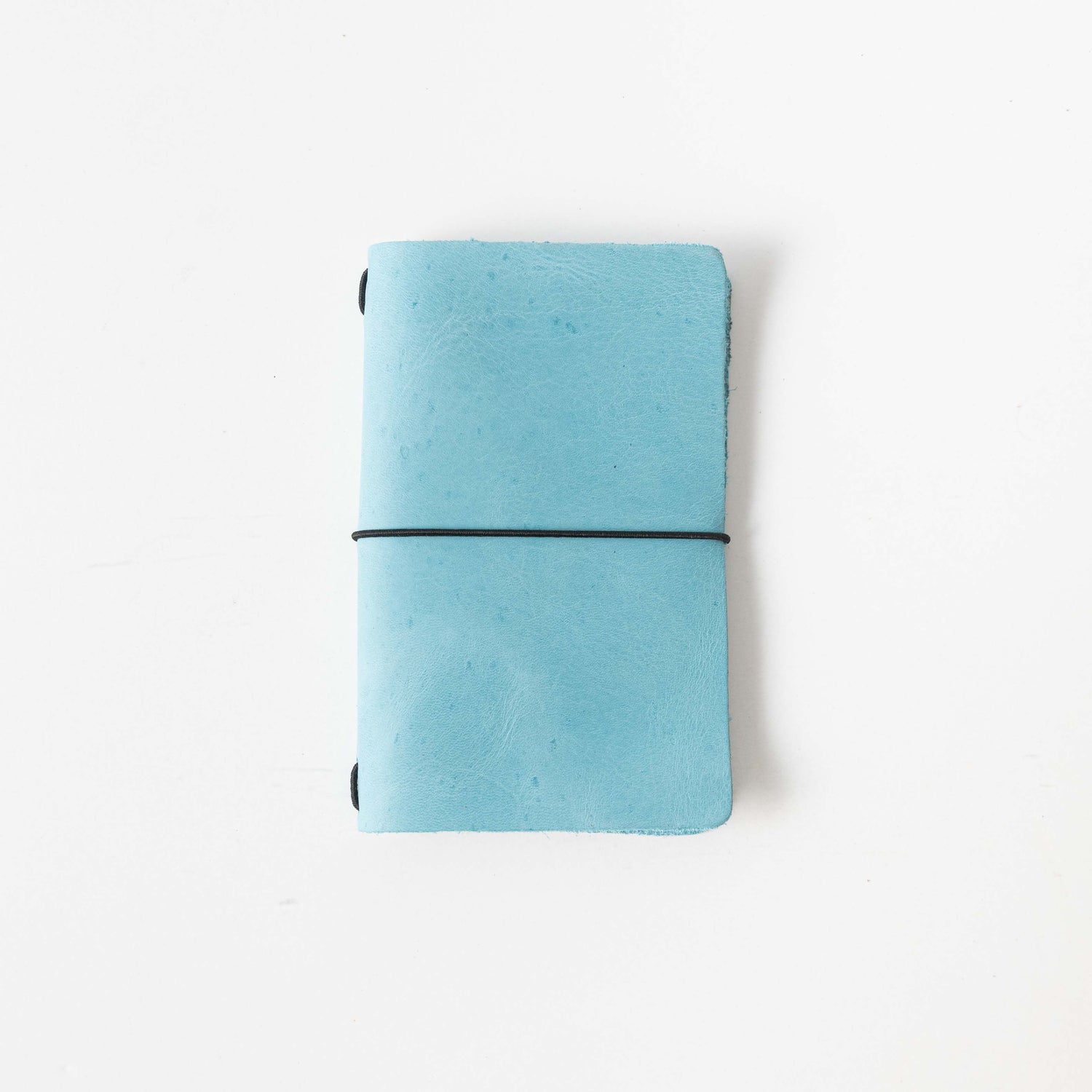 Aegean Blue Travel Notebook- leather journal - leather notebook - KMM &amp; Co.