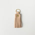 Beige Tassel Keychain- leather tassel keychain - KMM & Co.
