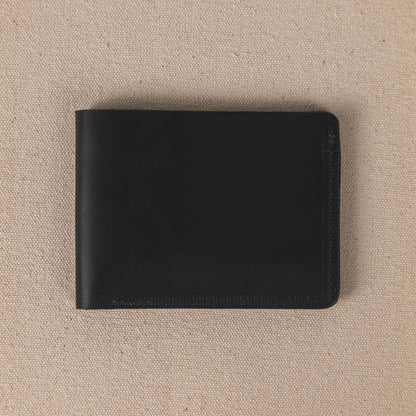 Black Dublin Billfold- leather billfold wallet - mens leather bifold wallet - KMM &amp; Co.