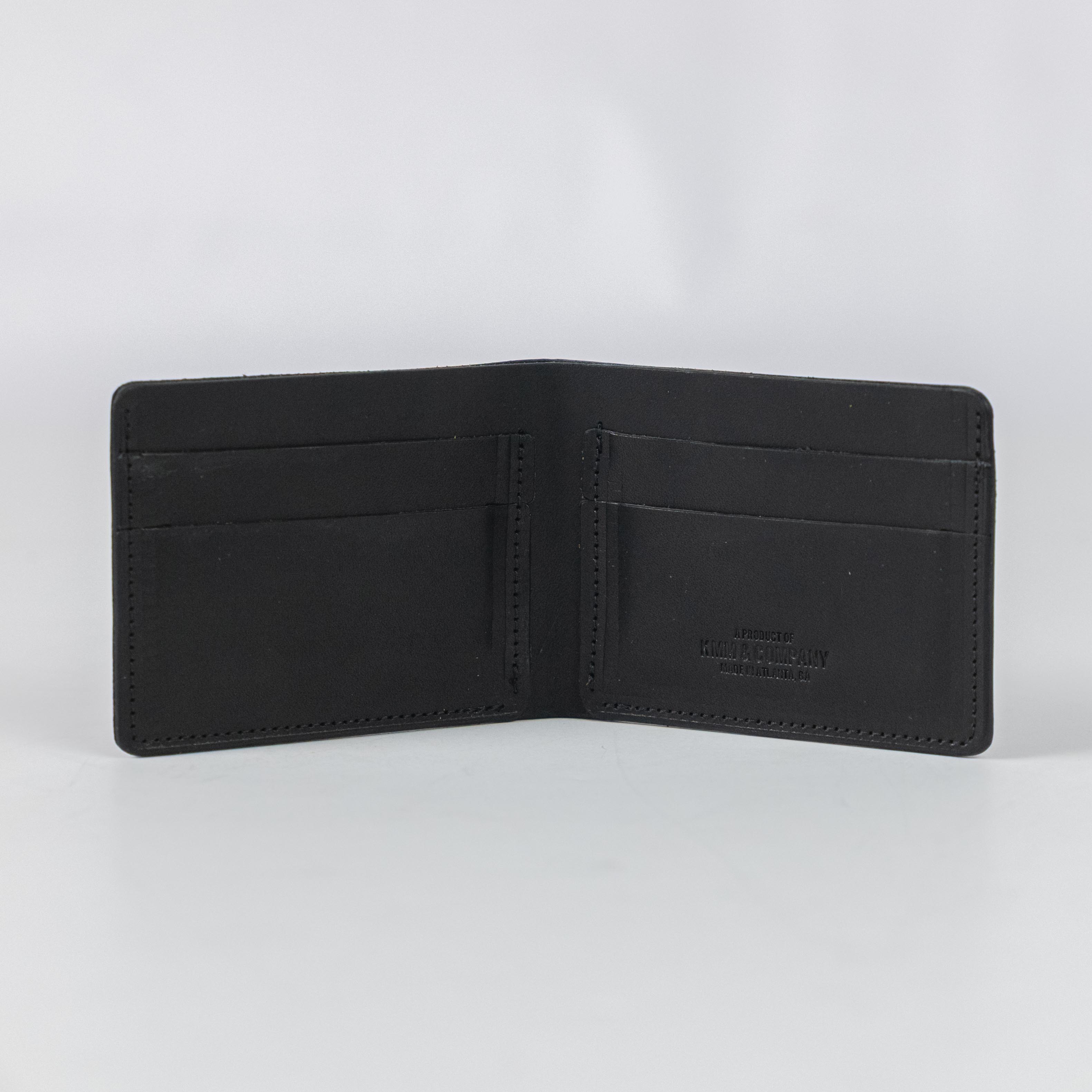 Black Dublin Billfold- leather billfold wallet - mens leather bifold wallet - KMM &amp; Co.