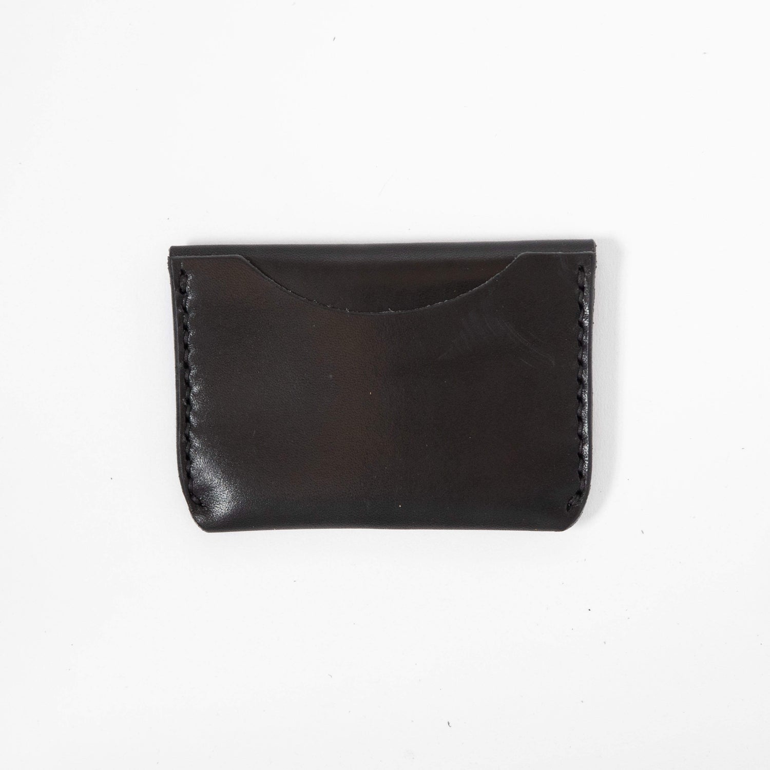 Black Flap Wallet- mens leather wallet - handmade leather wallets at KMM &amp; Co.
