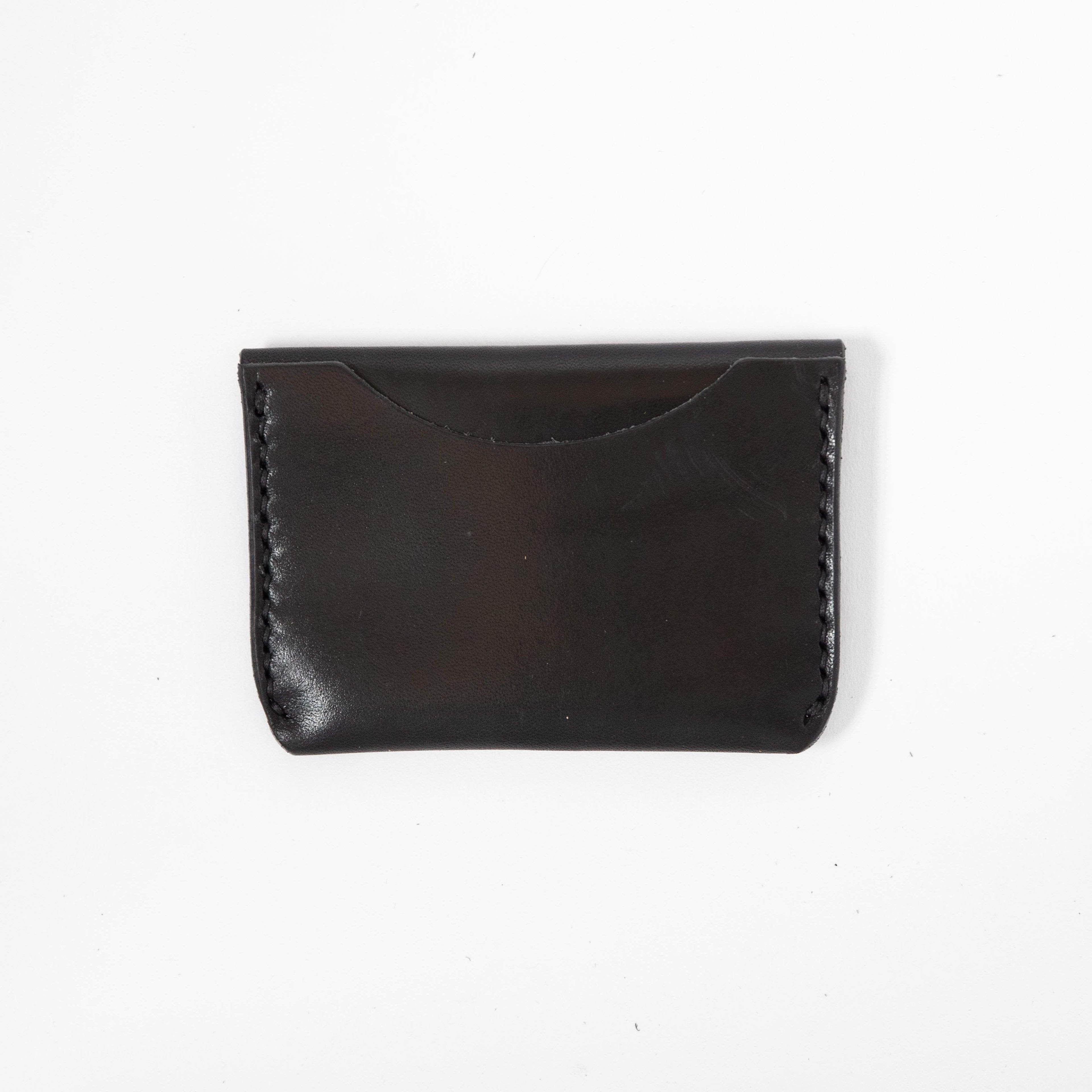 Black Flap Wallet- mens leather wallet - handmade leather wallets at KMM &amp; Co.