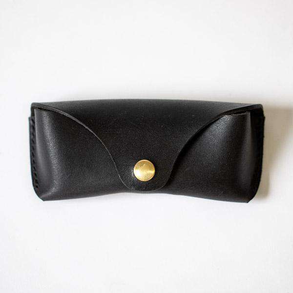 Black Harvest Sunglasses Case- leather glasses case - KMM &amp; Co.