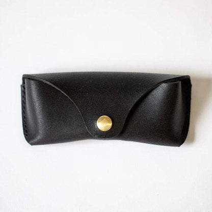 Black Harvest Sunglasses Case- leather glasses case - KMM &amp; Co.