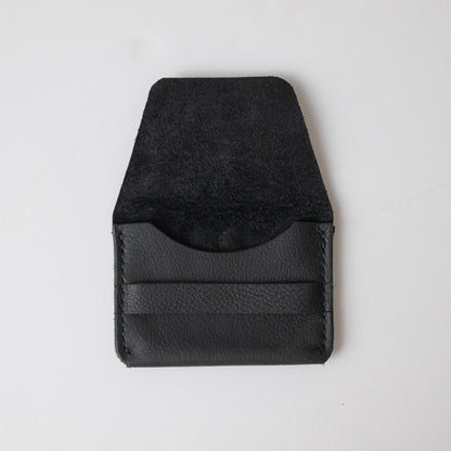 Black Kodiak Flap Wallet- mens leather wallet - handmade leather wallets at KMM &amp; Co.