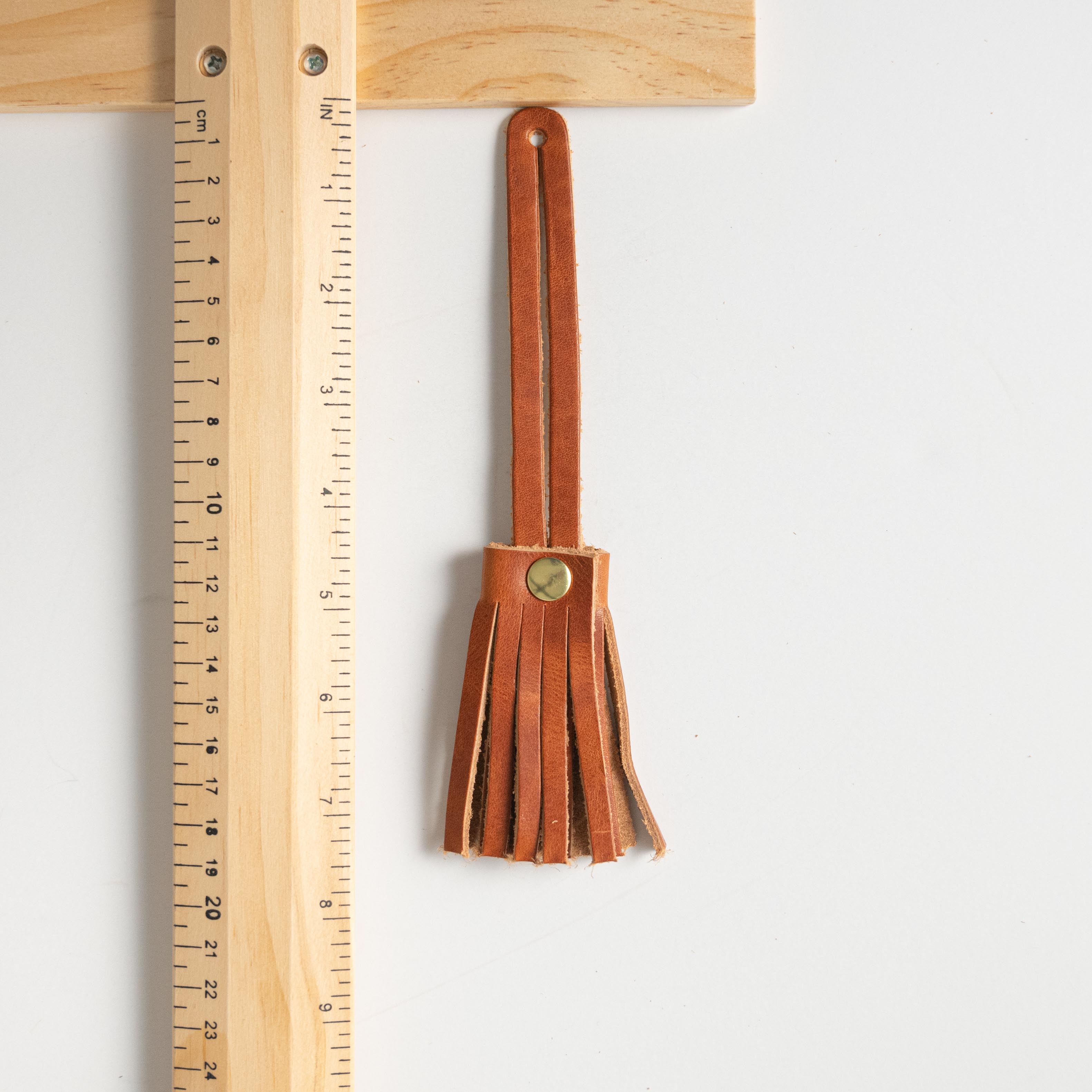 Black Kodiak Mini Tassel- leather tassel keychain - KMM &amp; Co.