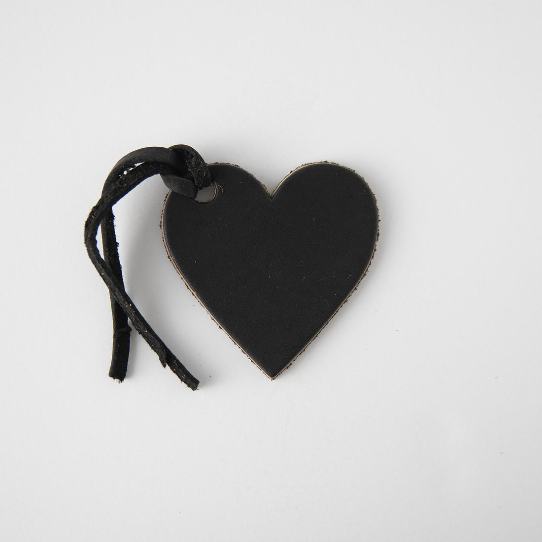 Black Leather Heart Tag- personalized luggage tags - custom luggage tags - KMM &amp; Co.